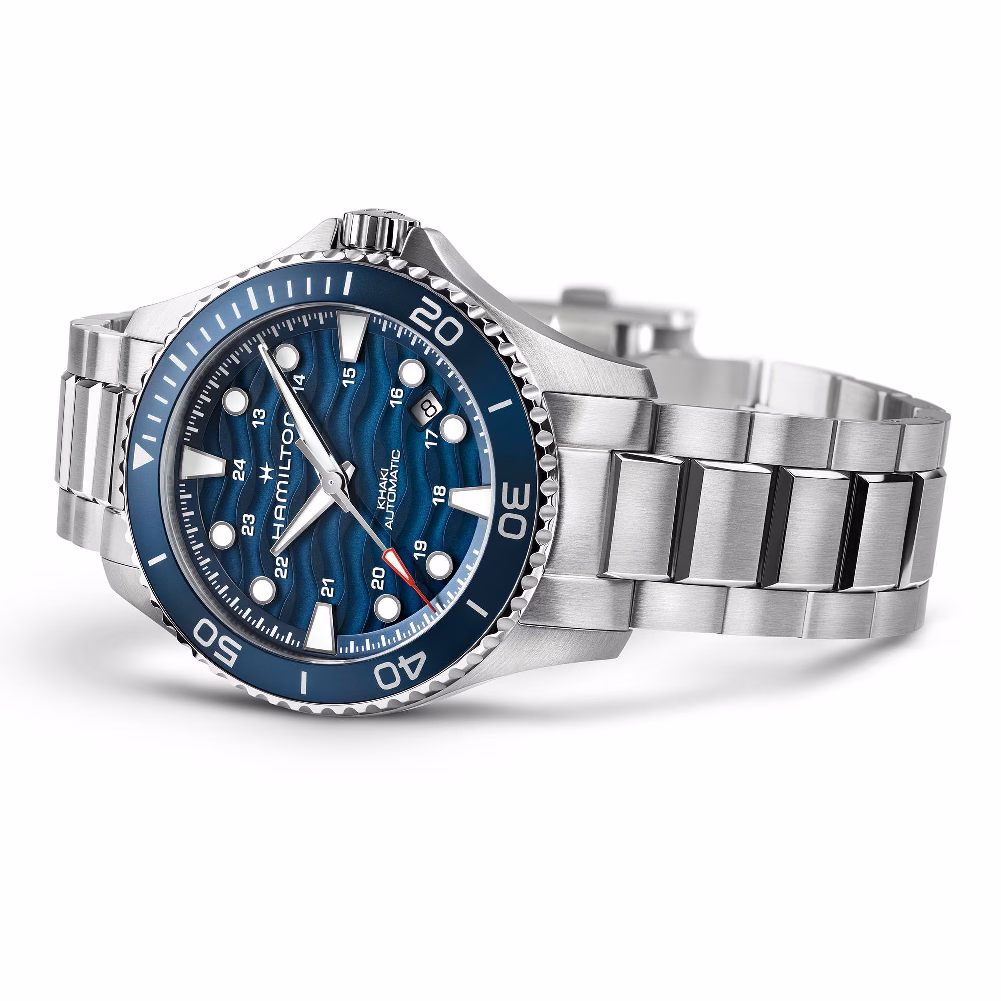 Hamilton Khaki Navy Scuba Auto 40 mm, Blau, 80 Stunden Gangreserve Herrenuhr H82425140