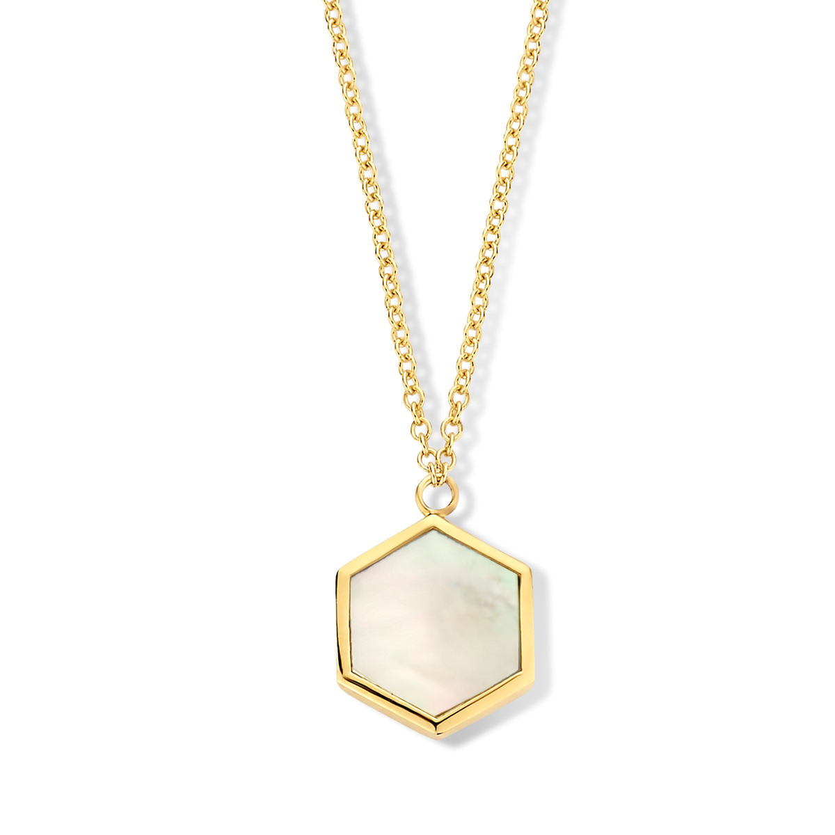 Eolo Damen Halskette in 18 Karat Gelbgold gefasst mit Perlmutter 065270N