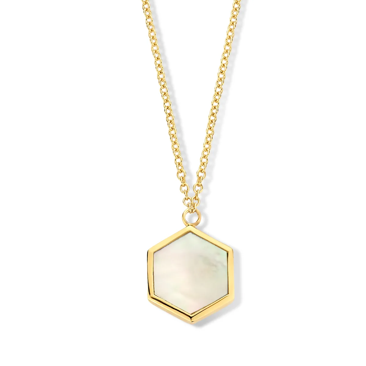 Eolo Damen Halskette in 18 Karat Gelbgold gefasst mit Perlmutter 065270N