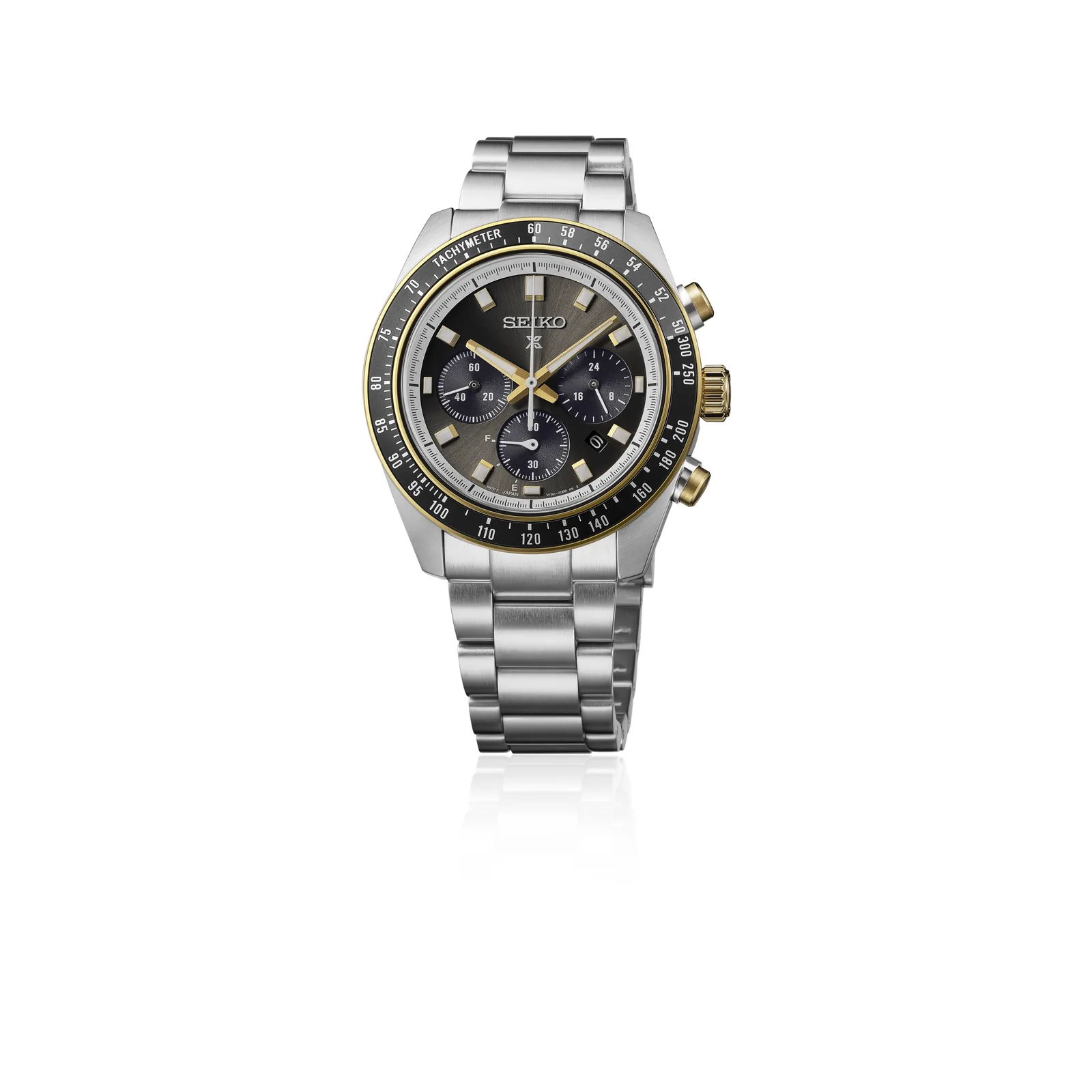 Seiko Prospex Speedtimer Solar Chronograph Champagne Fight Gold Herrenuhr HBJ002P1