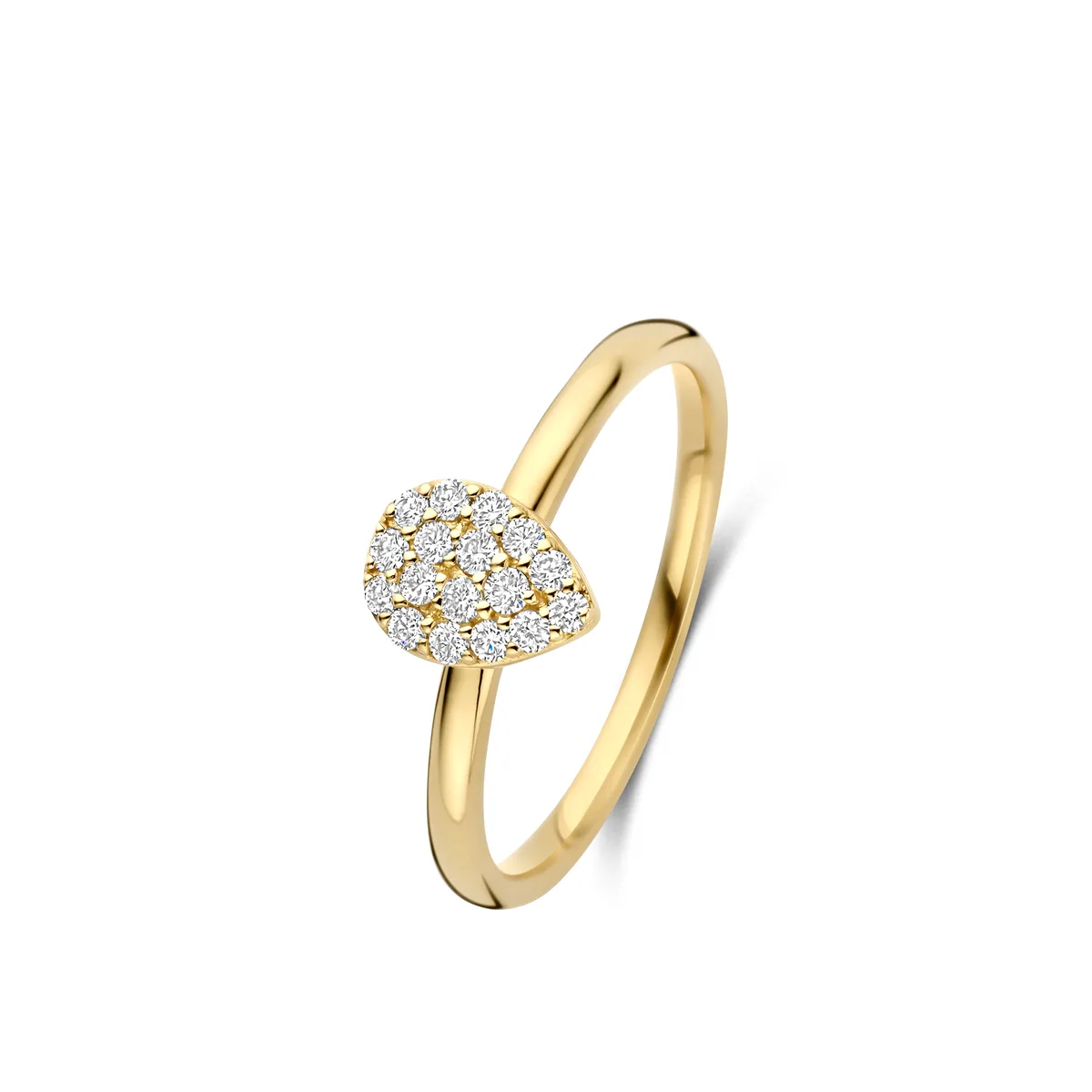 One More Eolo Damen Ring in 18 Karat Gelbgold mit Diamanten 91WL08A