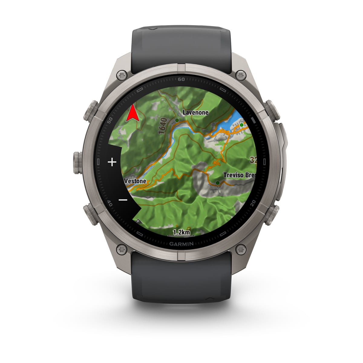 Garmin fēnix® 9 Pro inReach® - 51 mm AMOLED Sapphire Titan mit Silikon-Armband Graphit/Schwarz 010-04337-21