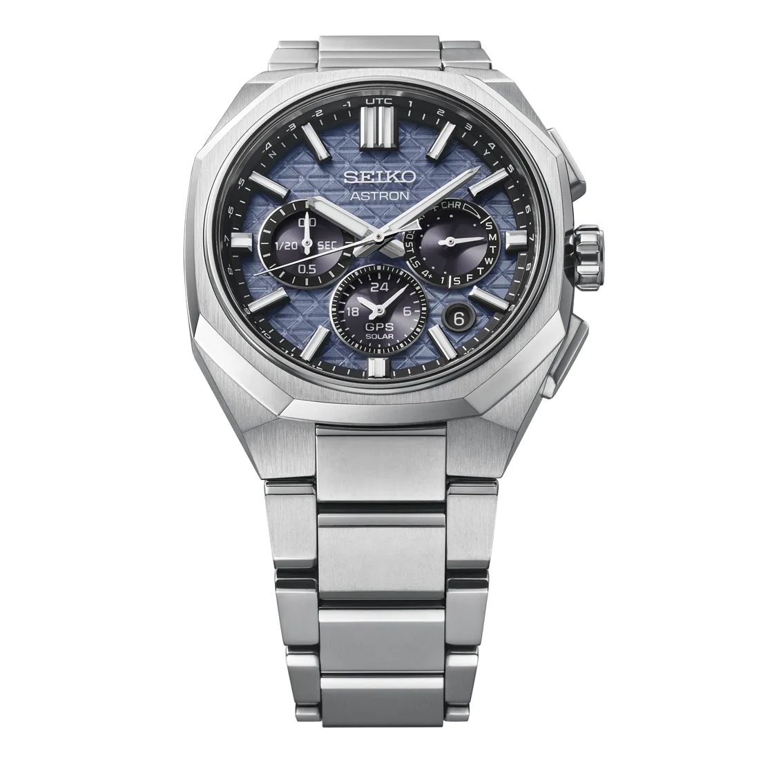 Seiko Astron GPS Solar, Titangehäuse, Blau, Herrenuhr HAB001J1