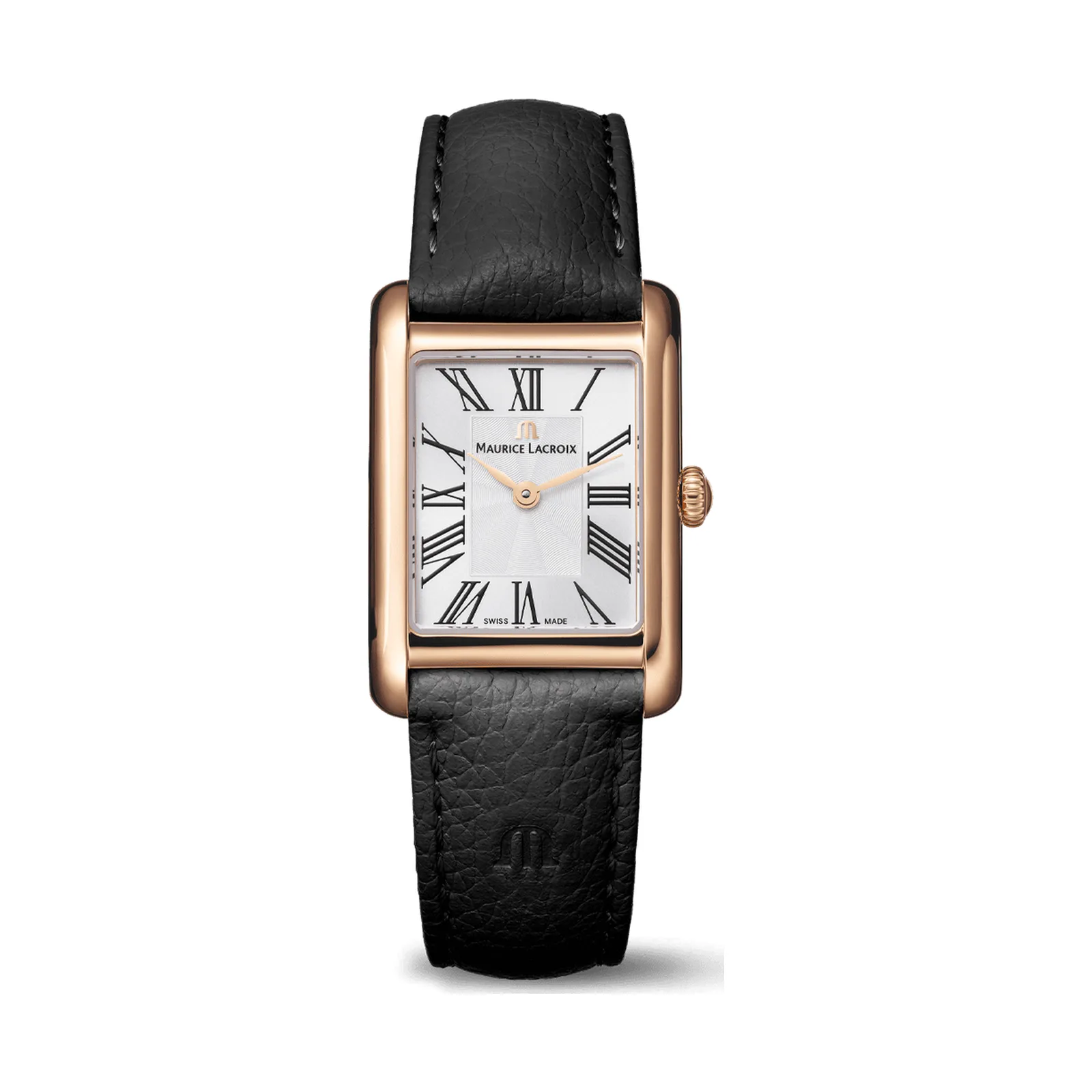 Maurice Lacroix Fiaba Square 24 x 34 mm Quarz Roségold-PVD Lederarmband Damenuhr FA1205-PVP01-110-2