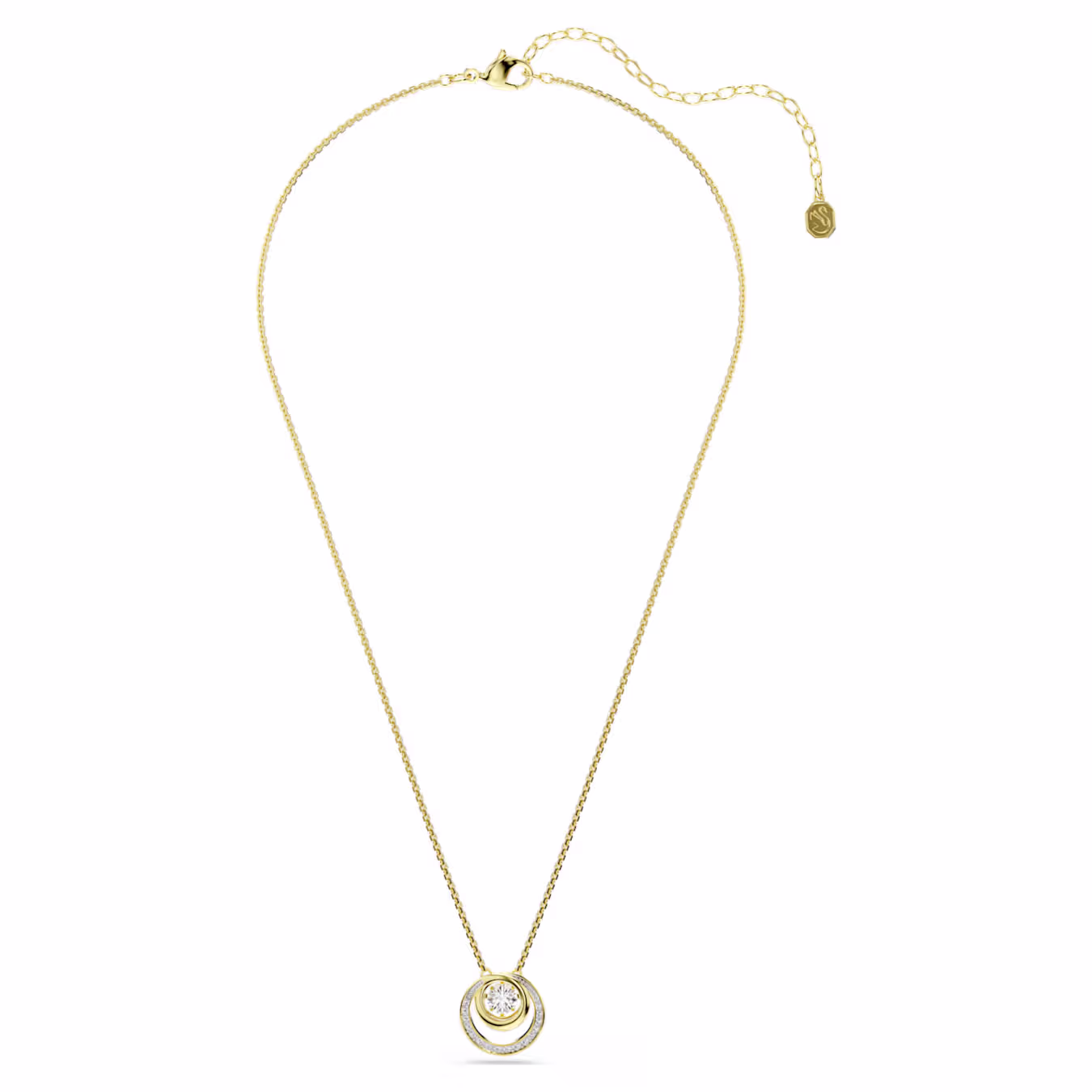 Swarovski  Hyperbola Anhänger Rundschliff, Weiß, Goldlegierungsschicht