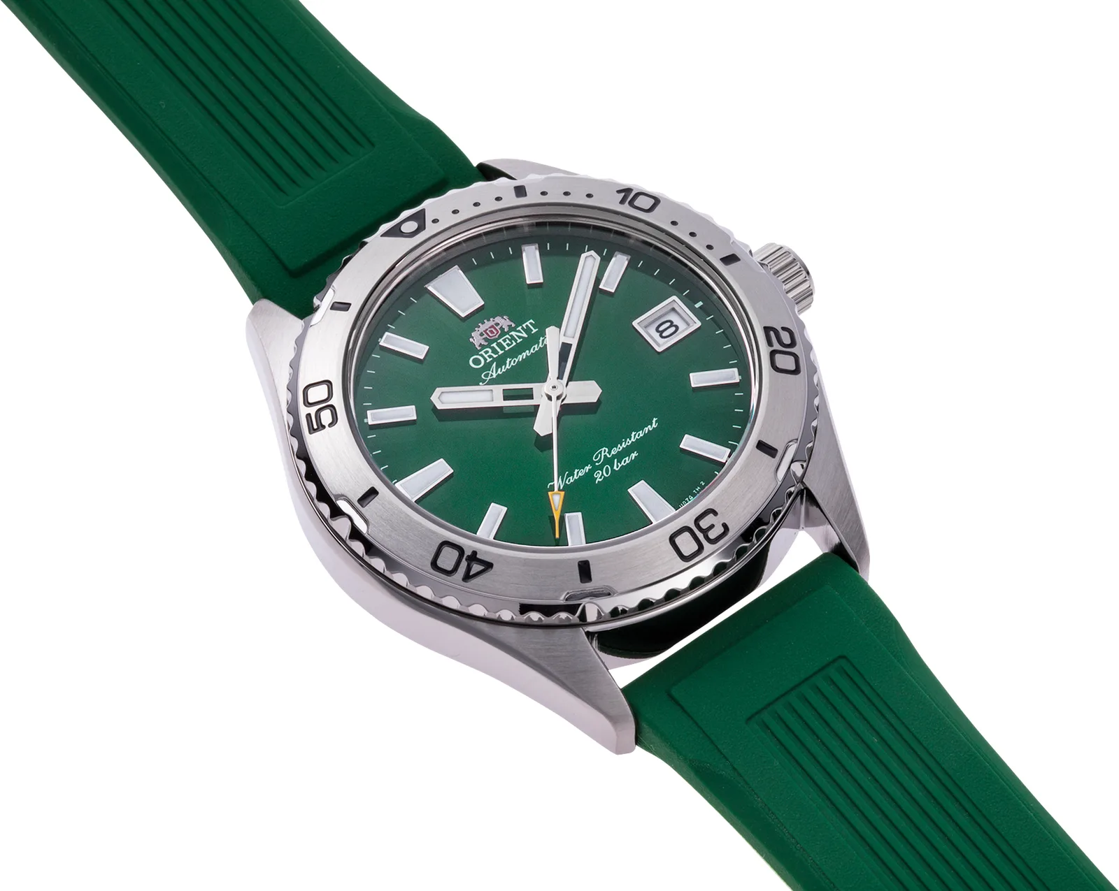 Orient Mako Automatik 39,9 mm Grün Herrenuhr RA-AC0Q11E30B