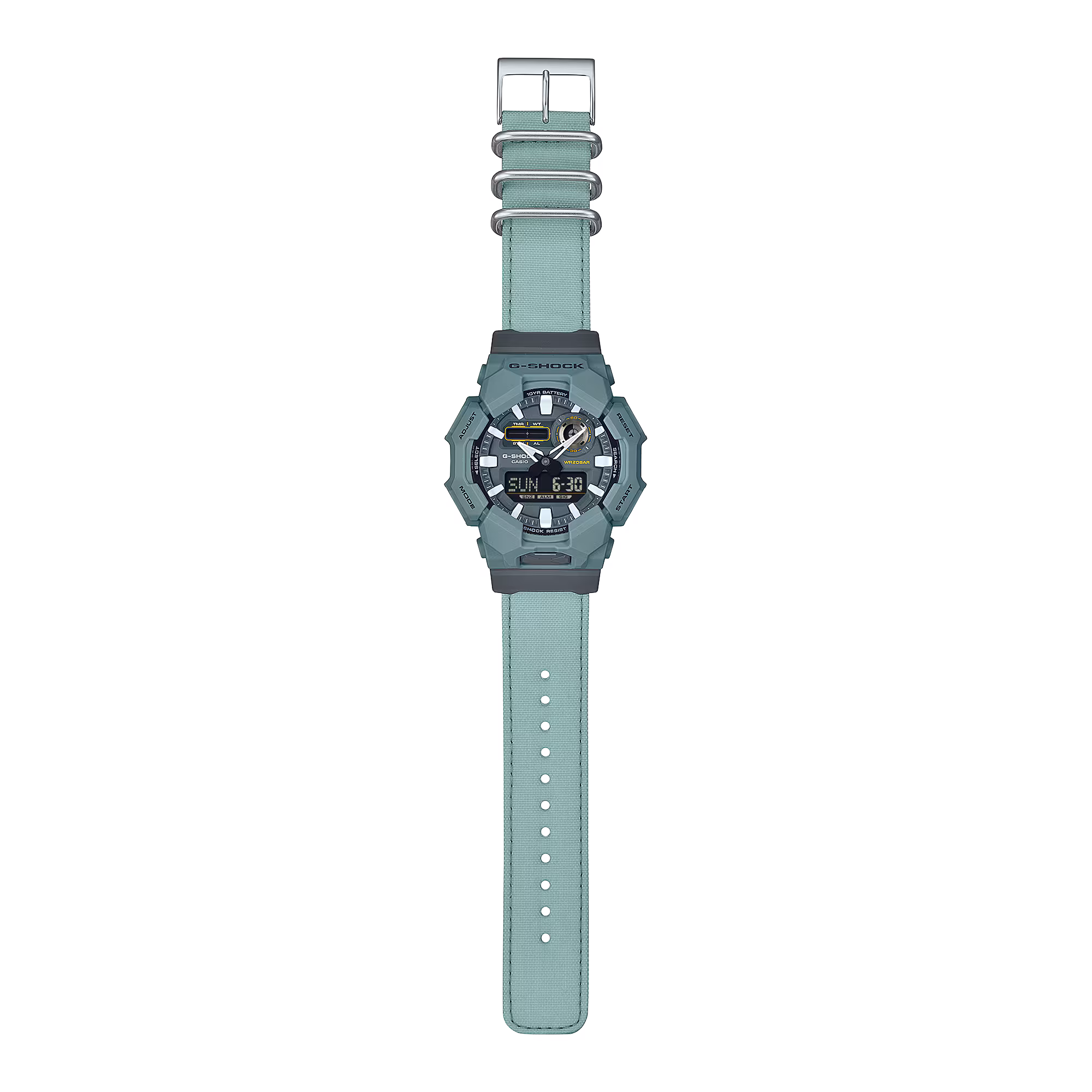 G-Shock Classic GA-010 Serie,  Stoffband, Quarzwerk, 51mm Herrenuhr GA-010CE-2AER