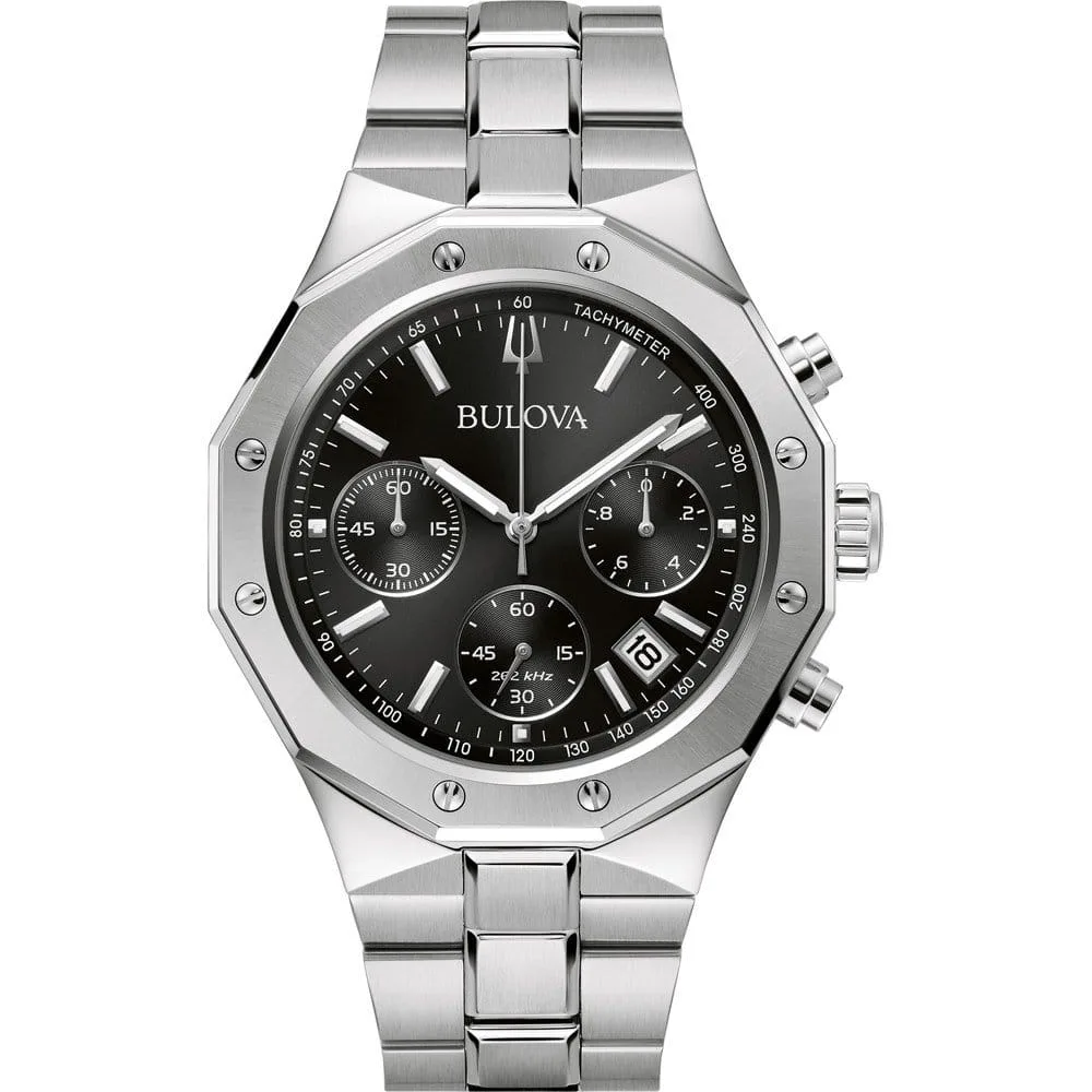 Bulova Precisionist Chronograph Schwarz Herrenuhr 96B410