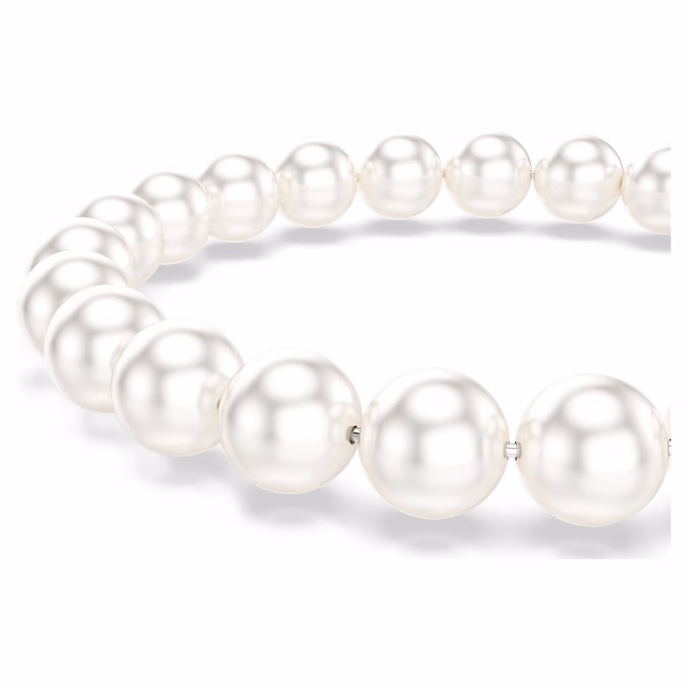 Swarovski  Matrix Armband Kristallperle, Weiß, Rhodiniert