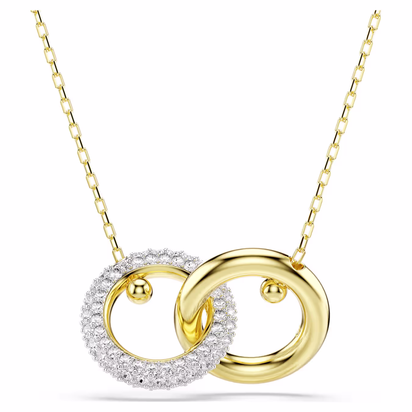 Swarovski  Dextera Halskette, Anhänger Verschlungener Reif, Goldlegierungsschicht