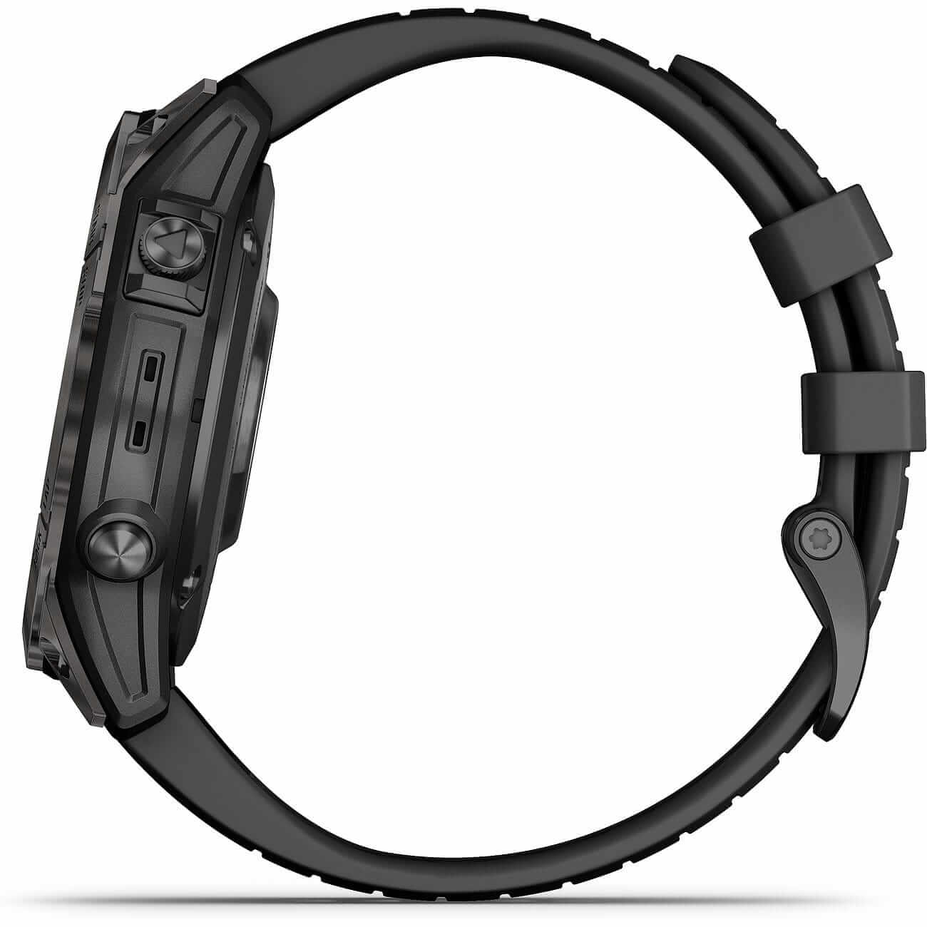 Garmin Epix™ Pro Gen 2 Sapphire 47mm Schwarz/Carbongrau Titan mit Silikonarmband 010-02803-11