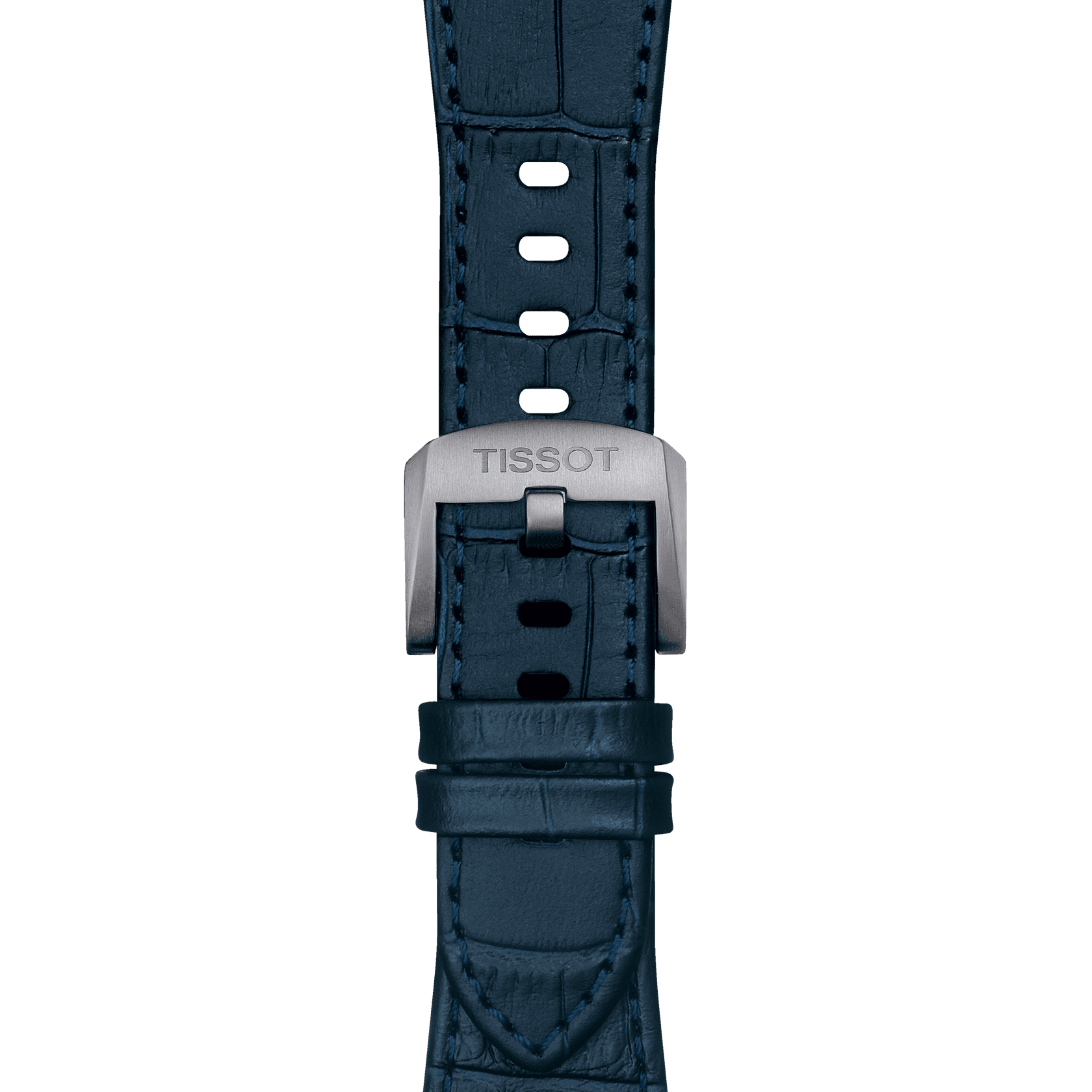 Tissot Ersatzarmband Leder blau für PRX