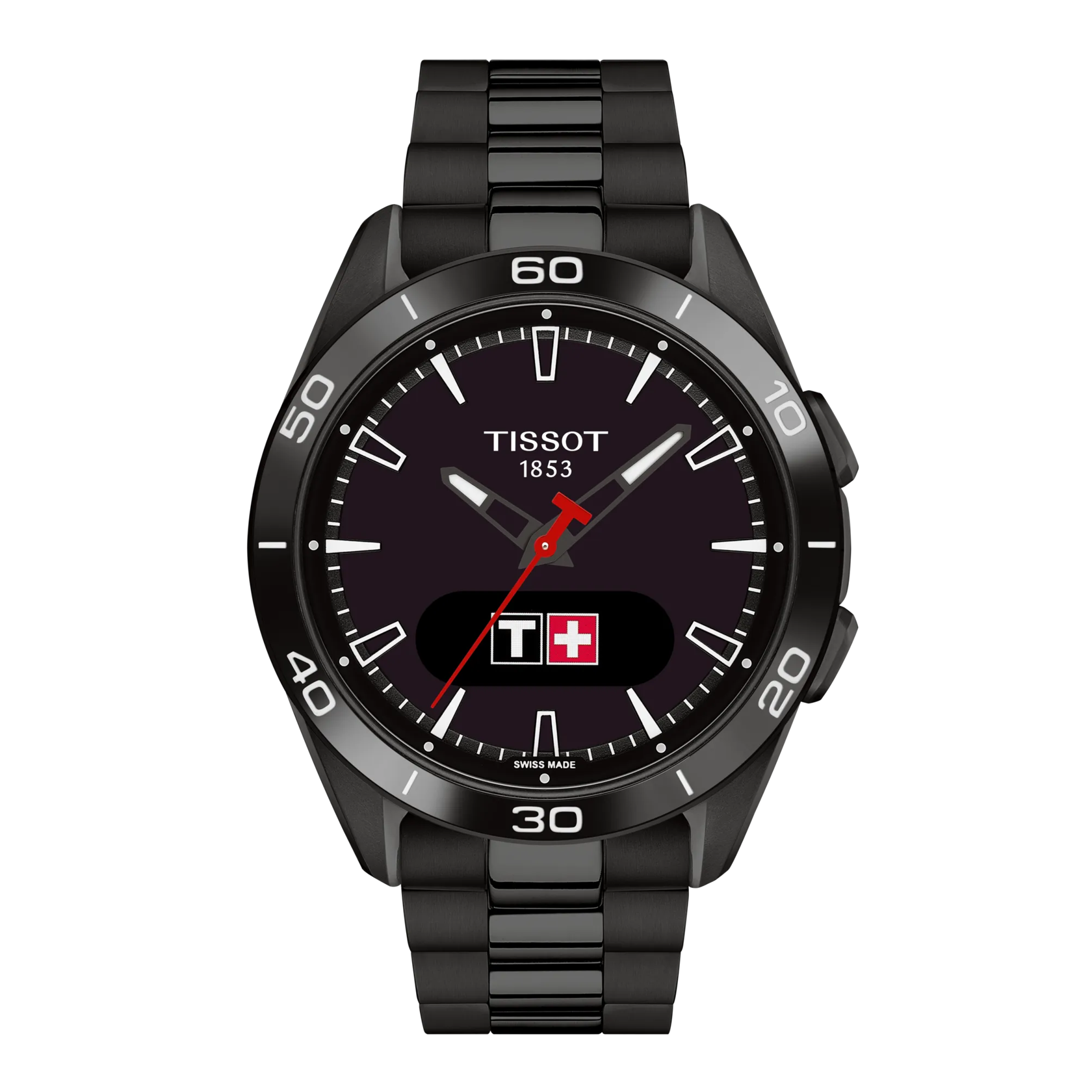 Tissot T-TOUCH Connect Sport 43.75mm, Swiss Made Quarzwerk mit Touch-Technologie, Solar Herrenuhr T153.420.44.051.01