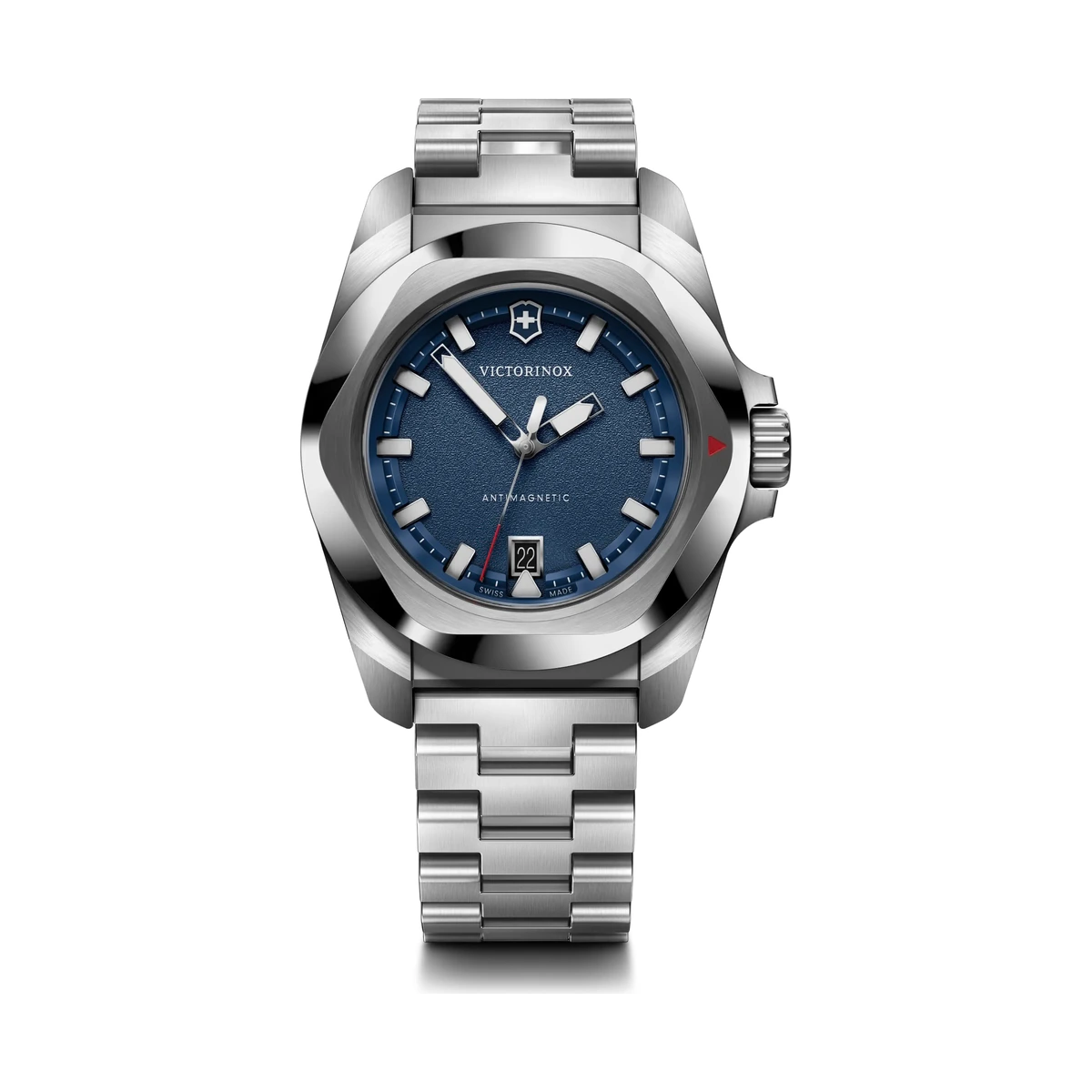 Victorinox I.N.O.X. Quartz 41mm, Edelstahl, 20 ATM, Blau Herrenuhr 242031