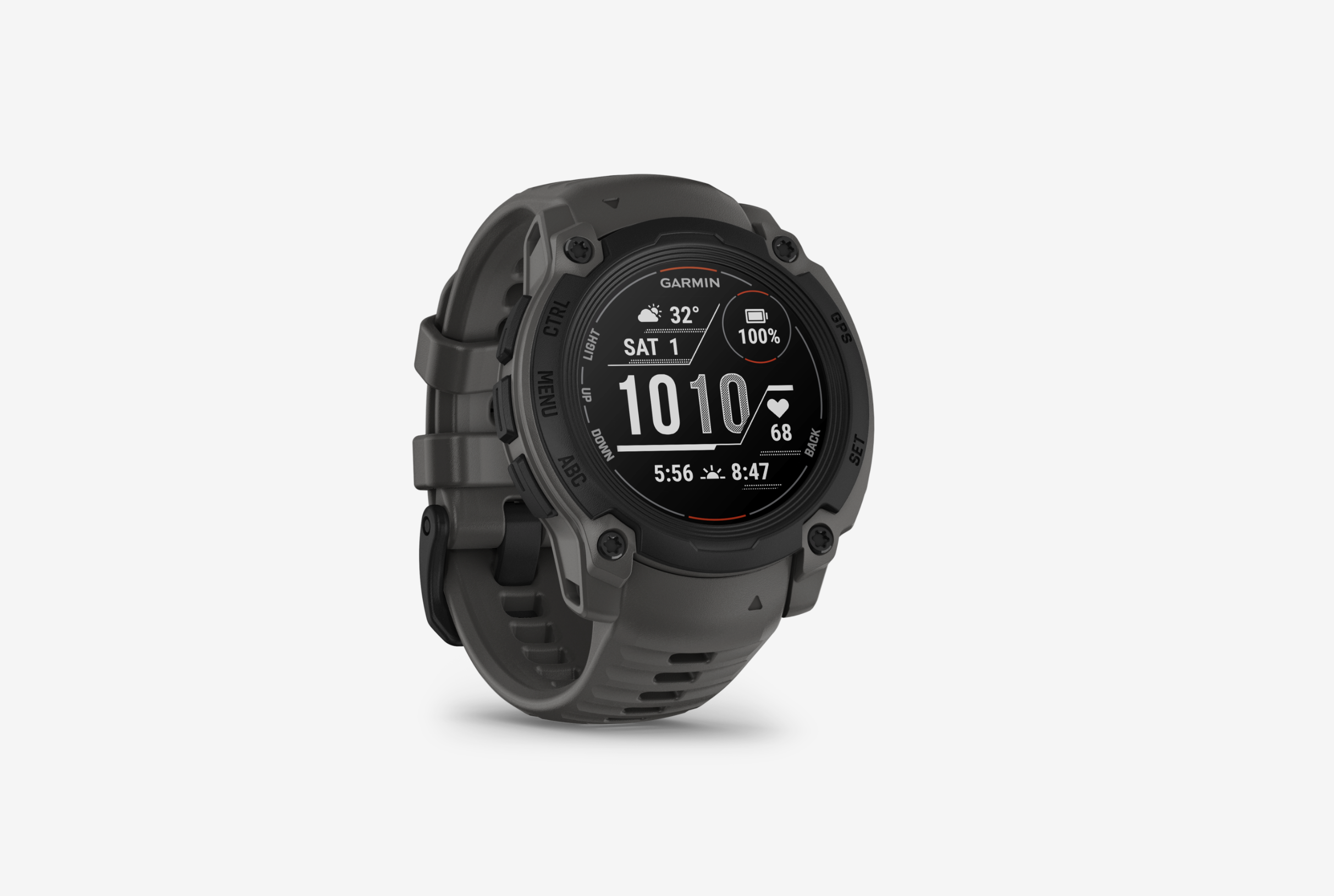  Garmin Instinct® E 010-02932-00 - 40 mm Kohle/Schwarz mit Silikon-Wechselarmband 20 mm Kohle