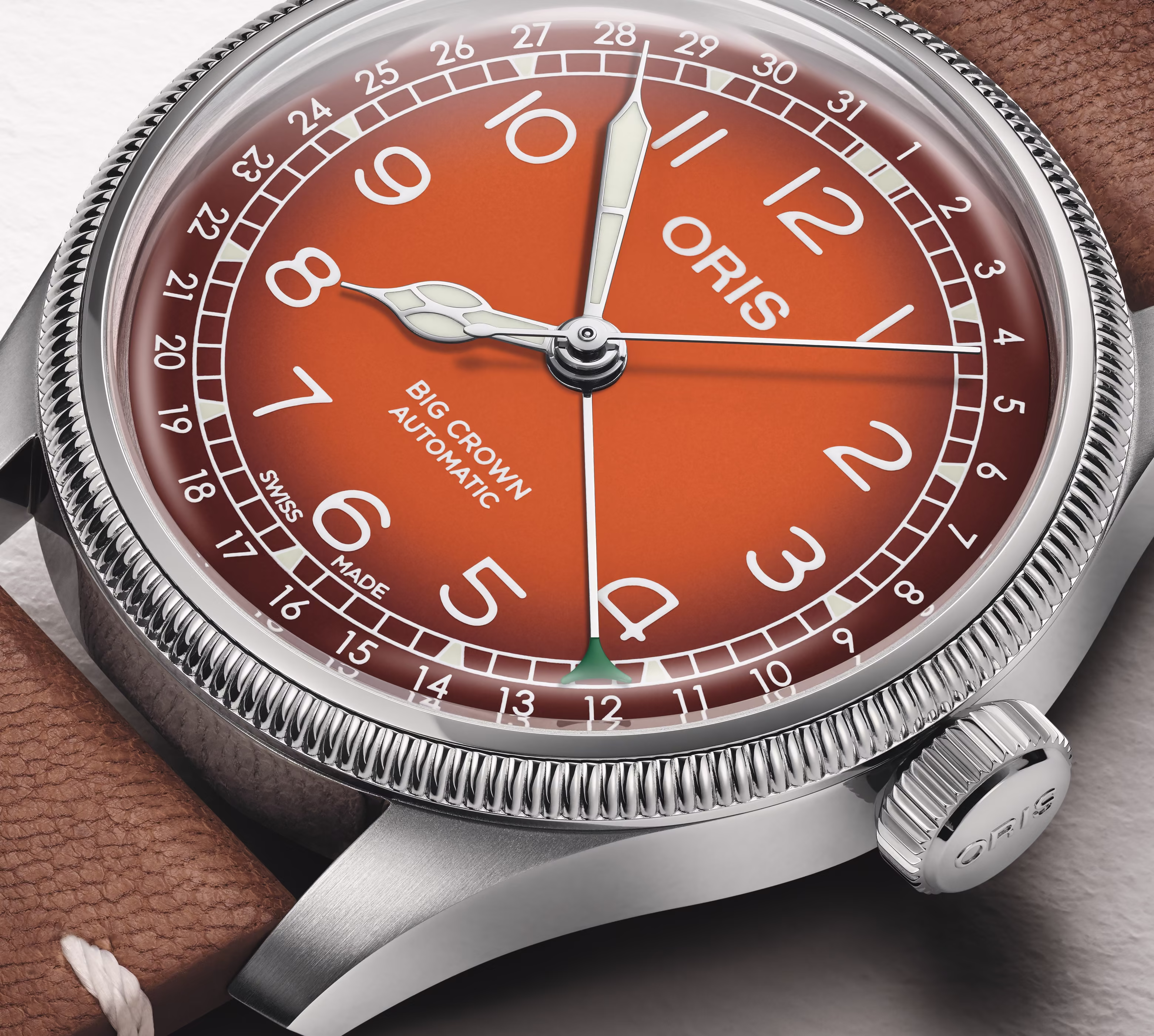 Oris Oris X Cervo Volante 40mm Hirschlederarmband Automatik Rot Herrenuhr 01 754 7785 4068-Set