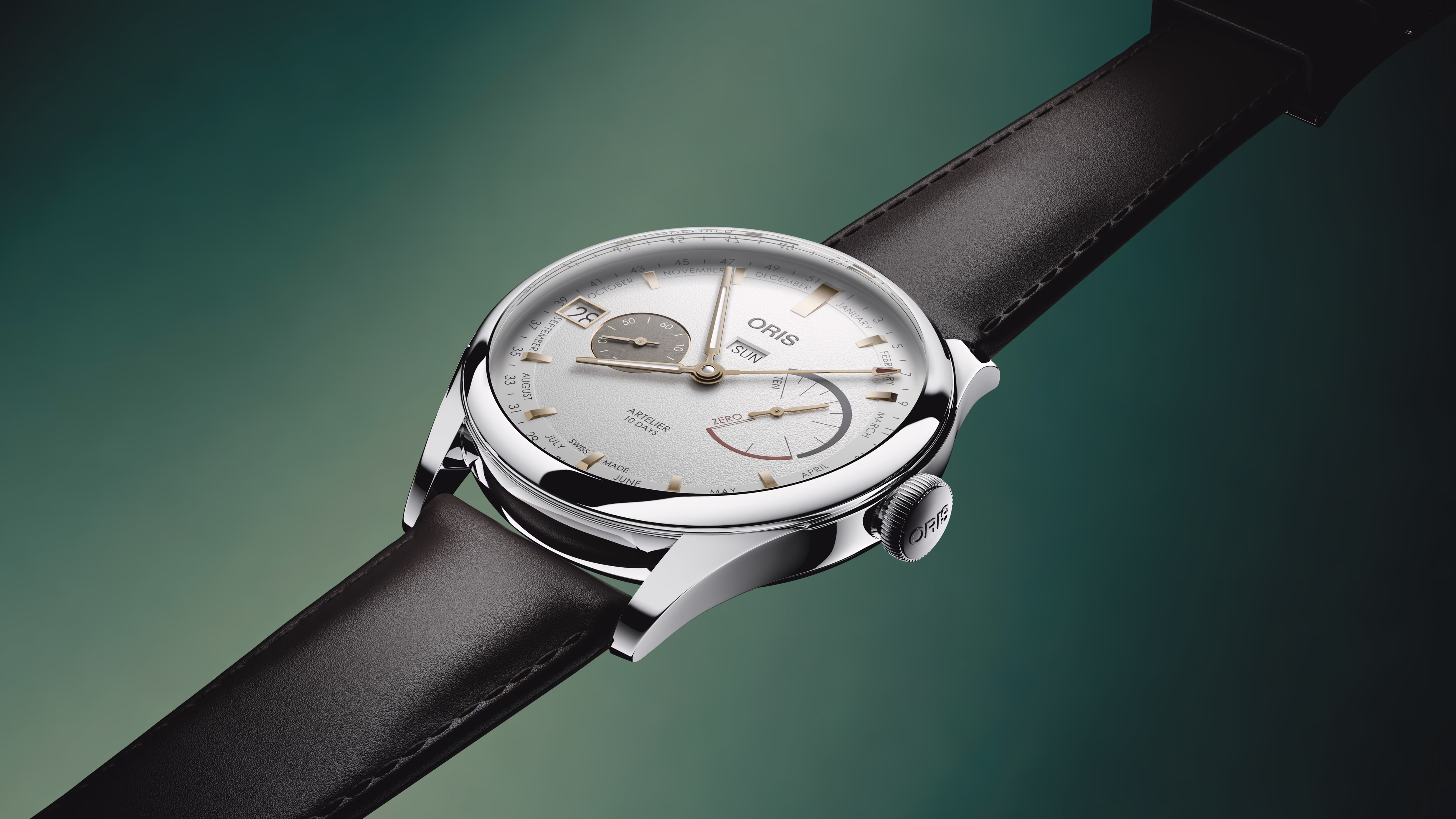 Oris Artelier Calibre 113 43mm Lederband  Weiß Herrenuhr 01 113 7806 4051-07 5 22 96FC