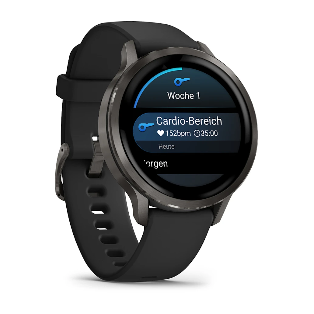 Garmin Venu® 4 - 41 mm Schwarz/Schiefergrau mit Schnellwechsel-Silikon-Armband 18 mm Unisexuhr 010-03013-02