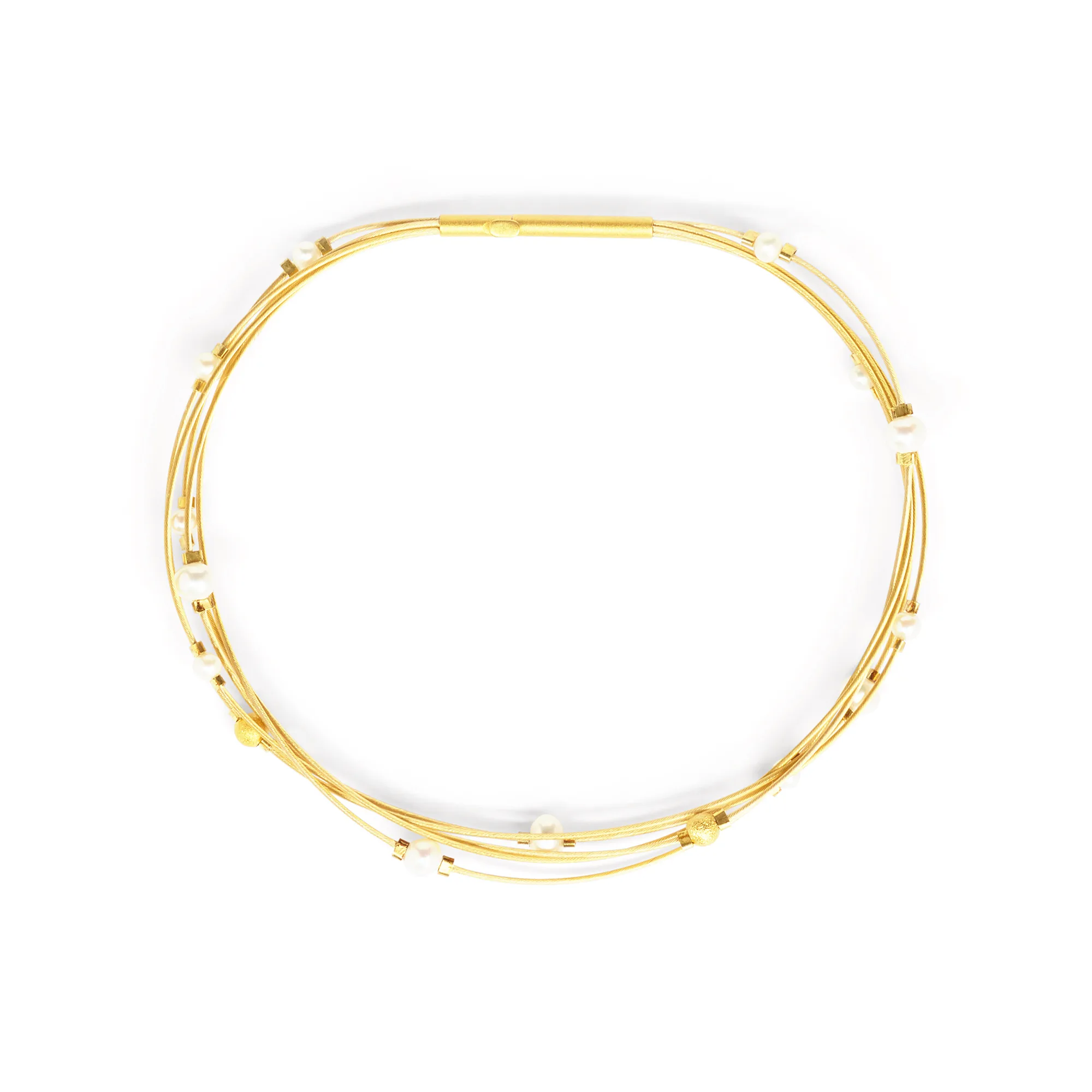 Bernd Wolf Armband Kunia Designlinie Specials, Süsswasserperle, 24-Karat-goldplattiert