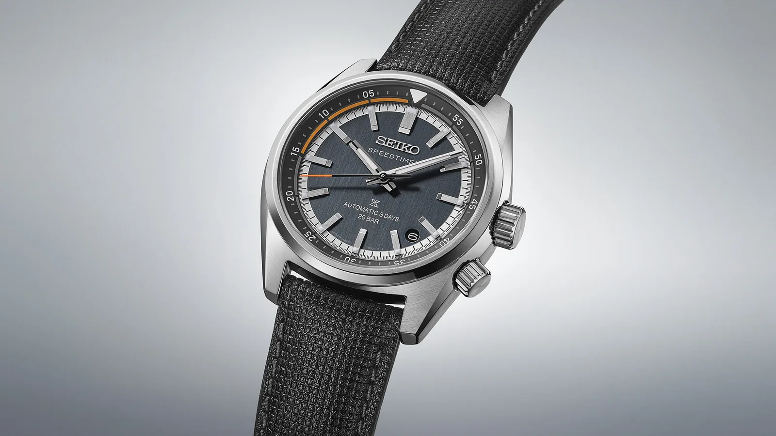 Seiko Prospex Speedtimer Automatik Blaugrau Lederband Herrenuhr HBC004J1