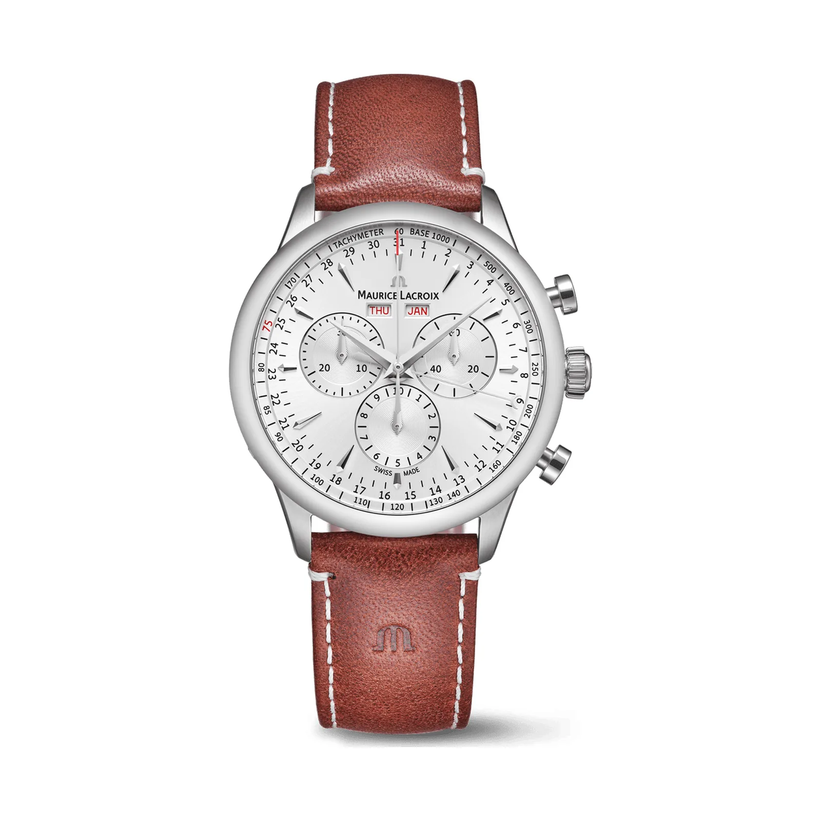 Maurice Lacroix 1975 Chronograph Limited Edition 40 mm Quarz Lederarmband Herrenuhr 751138-SS001-130-3