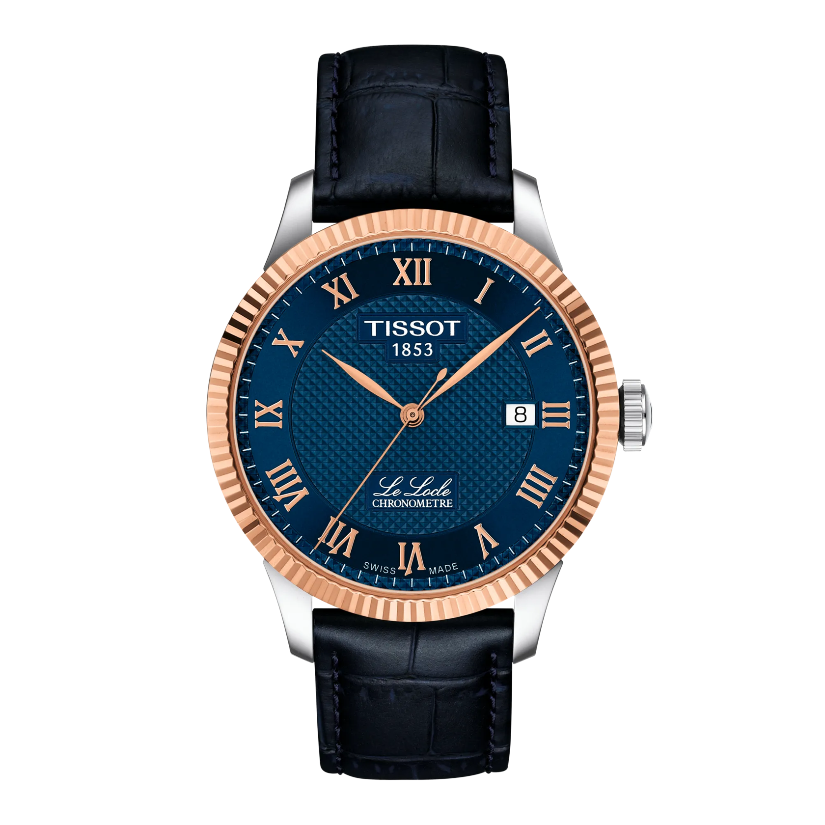 Tissot LE LOCLE Goldlünette 39mm, Chronometer, Powermatic 80 Automatik Herrenuhr T932.408.46.043.00