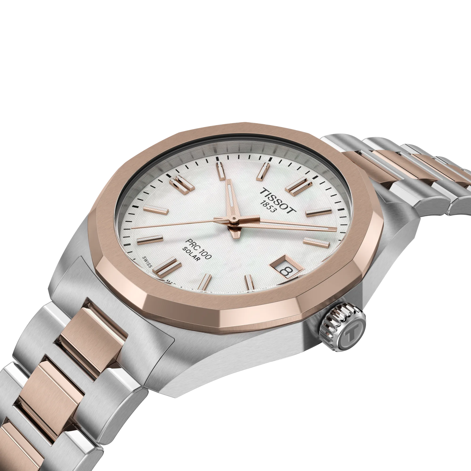 Tissot PRC100 Solar Quartz 34mm Bicolor Damenuhr T151.822.22.111.00