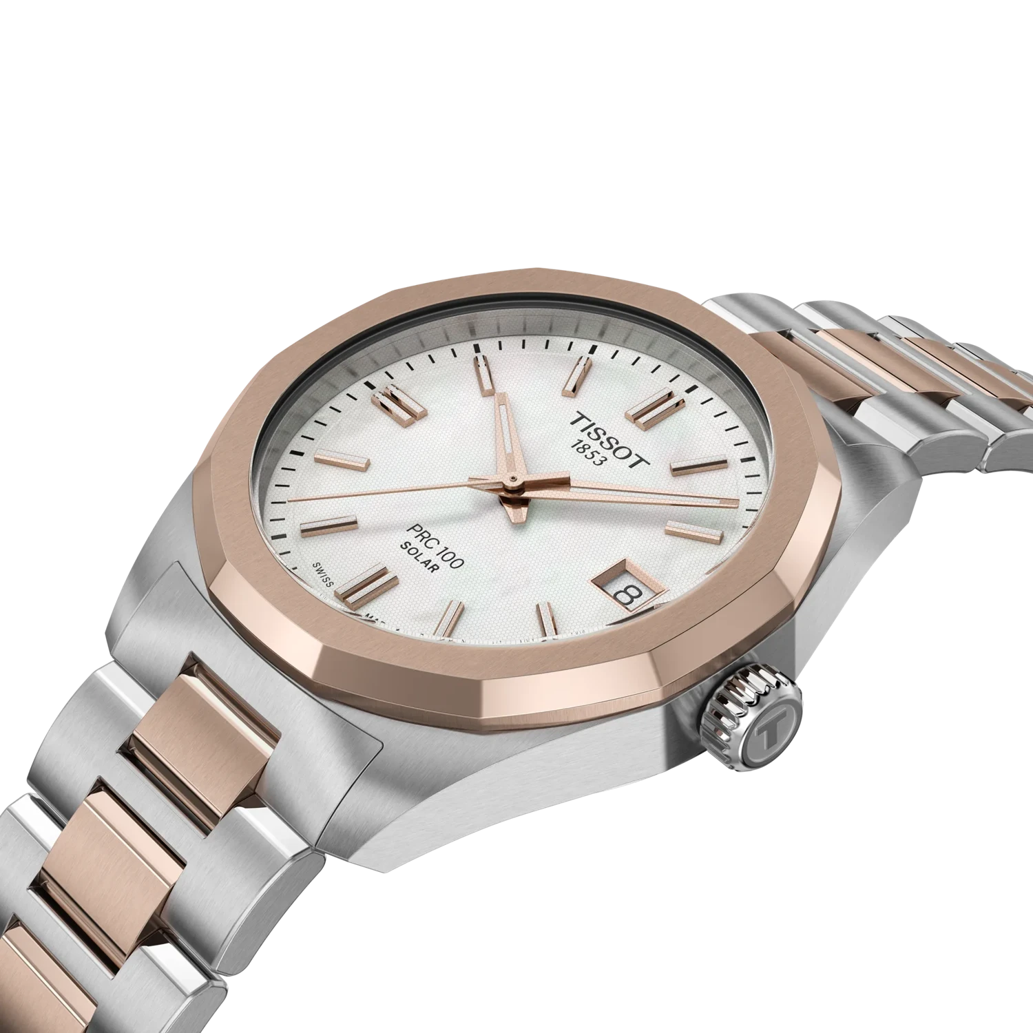 Tissot PRC100 Solar Quartz 34mm Bicolor Damenuhr T151.822.22.111.00