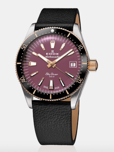 Edox SkyDiver 38 Date Automatic Special Edition Damenuhr 80131 357RNRC VIO