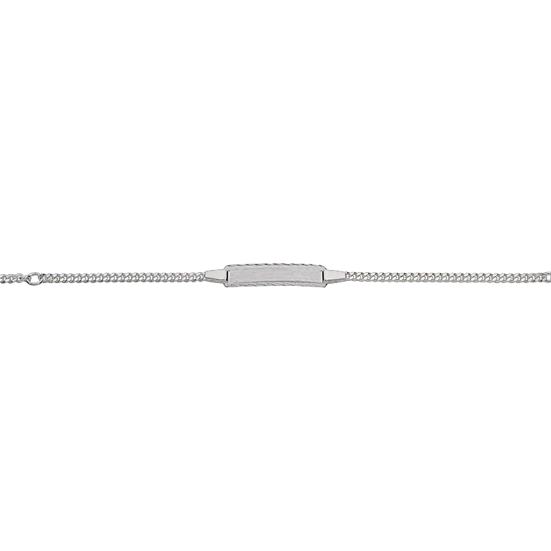 CEM 925er  Silber Identband 12 - 14 cm, rhodiniert BIDR904655