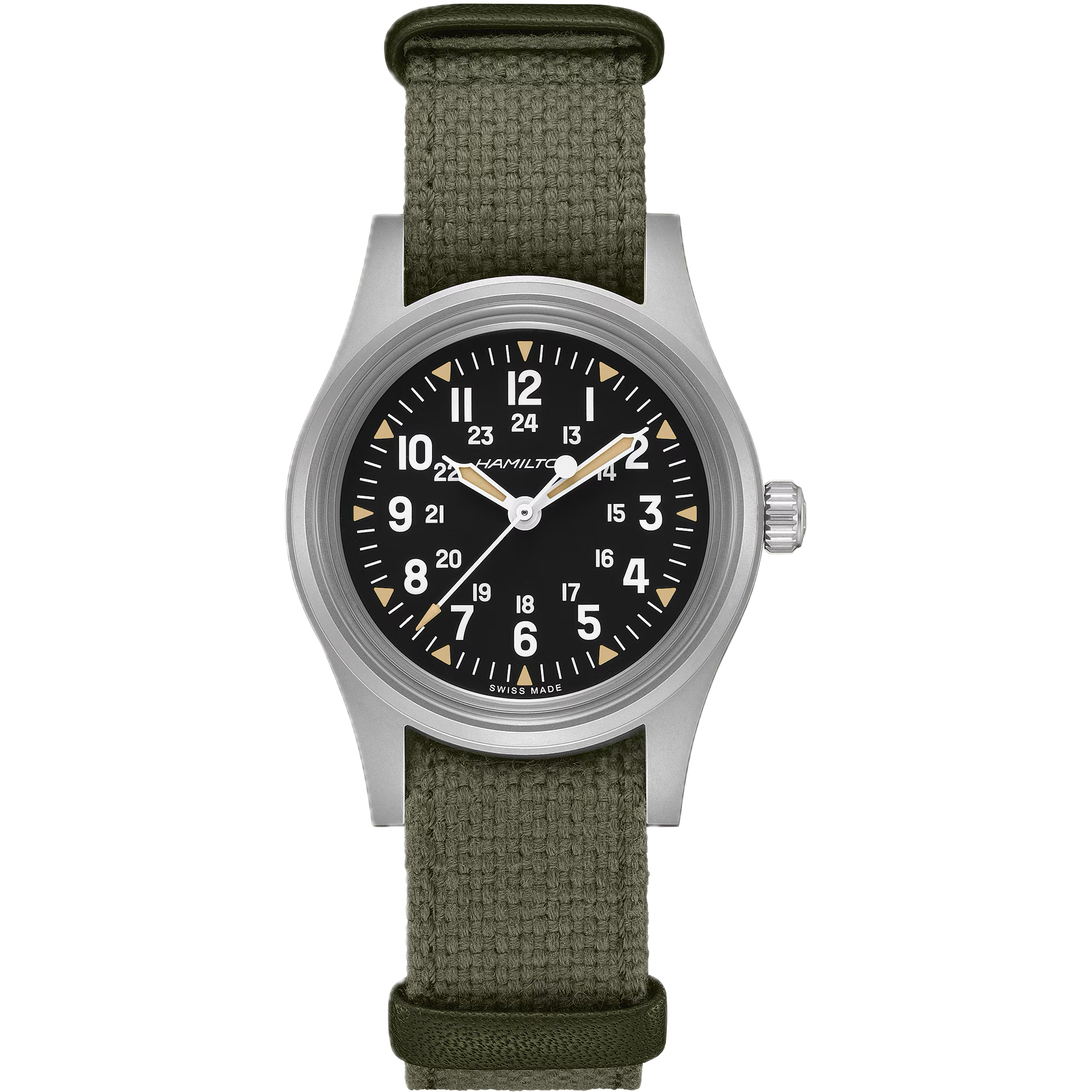 Hamilton Khaki Field Mechanical 36 mm, Handaufzug, Textilband, 80 Stunden Gangreserve Herrenuhr H69399930