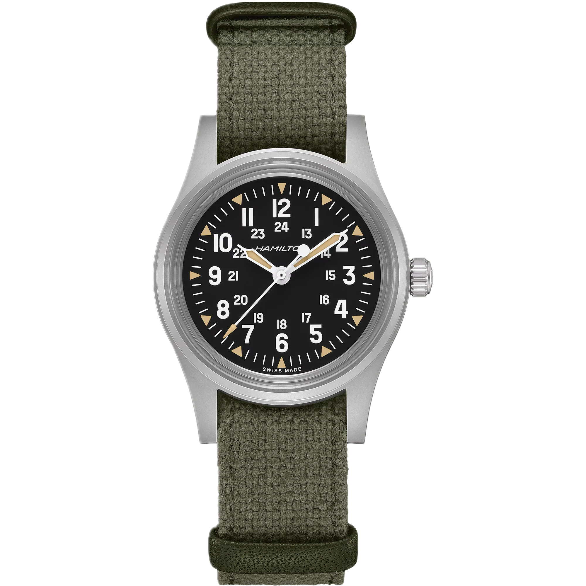 Hamilton Khaki Field Mechanical 36 mm, Handaufzug, Textilband, 80 Stunden Gangreserve Herrenuhr H69399930