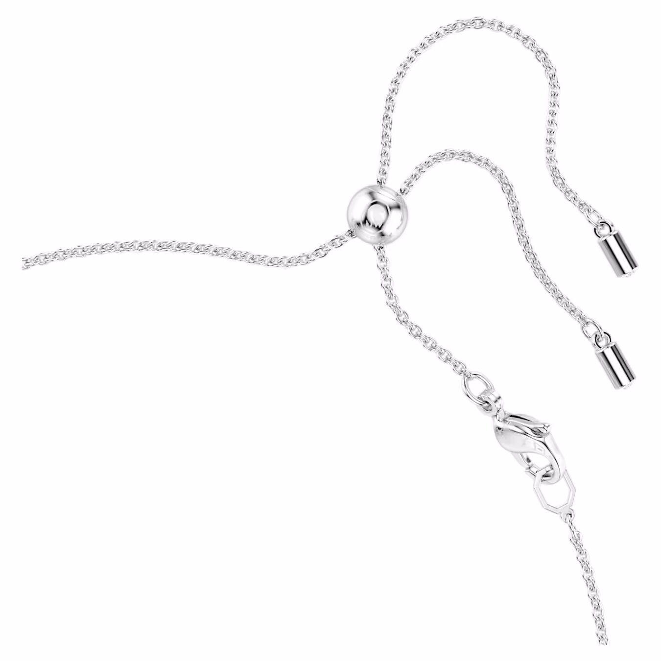Swarovski Kette Ariana Grande x Swarovski Kristallperle, Rundschliff, Weiß, Rhodiniert
