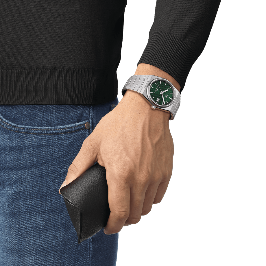 Tissot Herrenuhr PRX Powermatic 80, T137.407.11.091.00 Set mit schwarzem Lederarmband