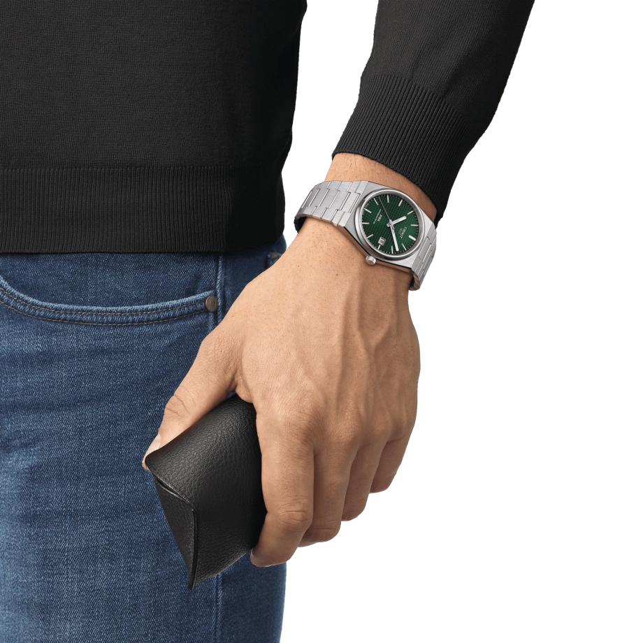 Tissot Herrenuhr PRX Powermatic 80, T137.407.11.091.00 Set mit schwarzem Lederarmband