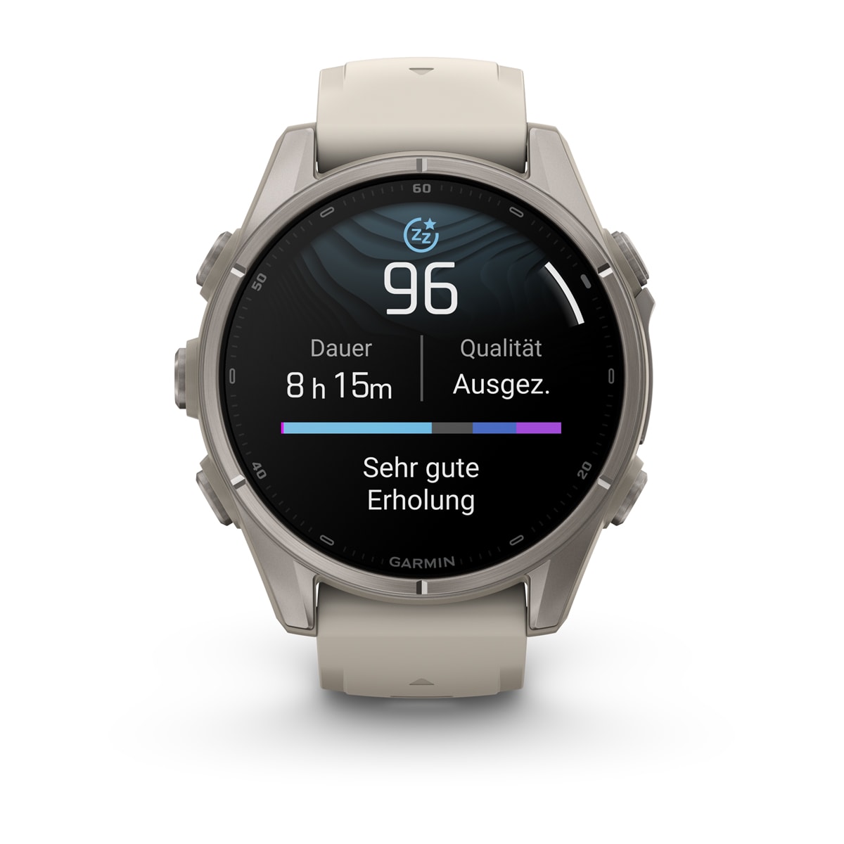 Garmin fēnix® 9 - 43 mm AMOLED Sapphire Nebelgrau/Titan mit Silikon-Armband Nebelgrau 010-04761-01