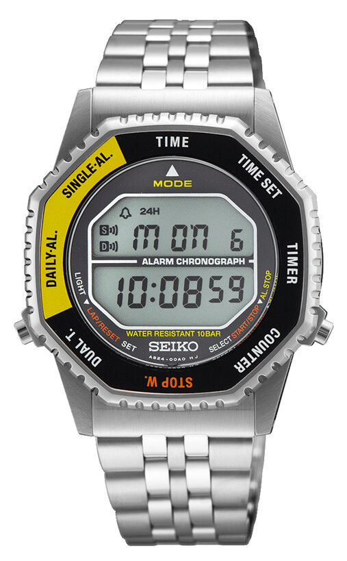 Seiko Klassik Digital Chronograph, Gelb Herrenuhr SMGG17P1