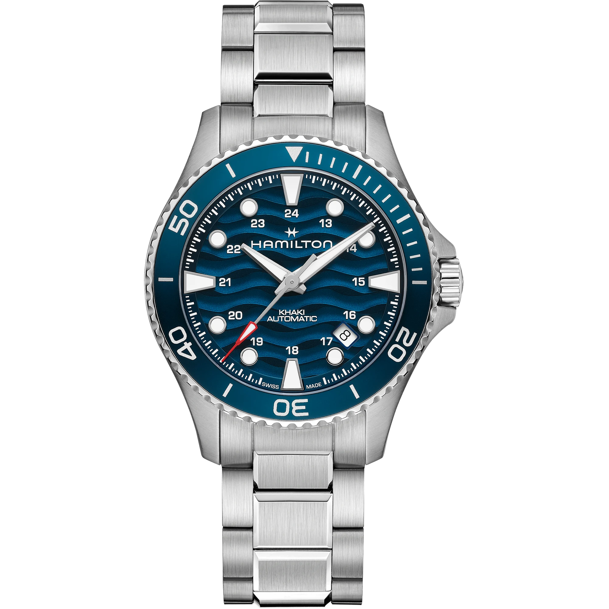 Hamilton Khaki Navy Scuba Auto 40 mm, Blau, 80 Stunden Gangreserve Herrenuhr H82425140