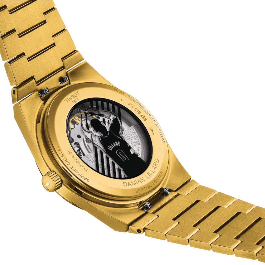 Tissot PRX Powermatic 80 Damian Lillard Special Edition Herrenuhr Set mit schwarzem Kautschukband T137.407.33.051.00
