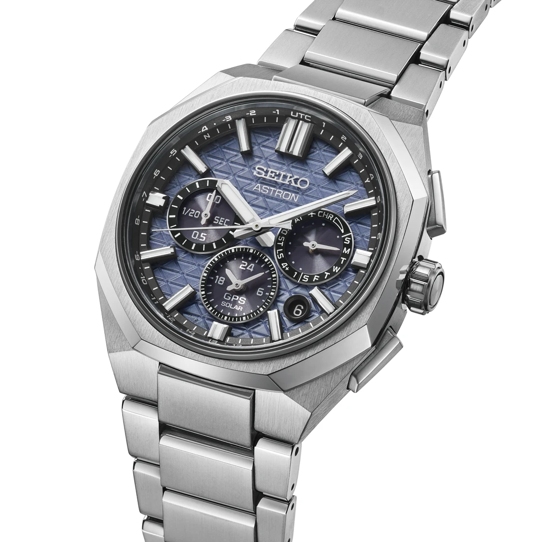 Seiko Astron GPS Solar, Titangehäuse, Blau, Herrenuhr HAB001J1