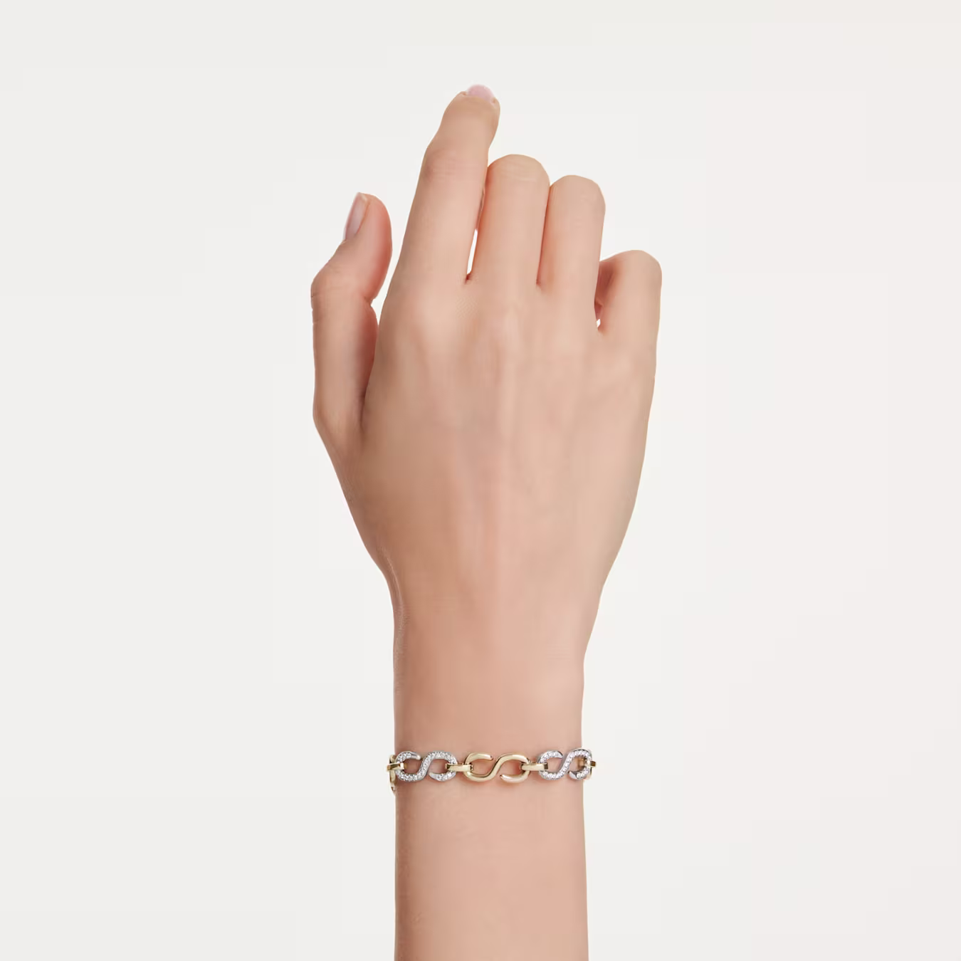 Swarovski  Dextera Armband Rundschliff, Weiß, Metallmix