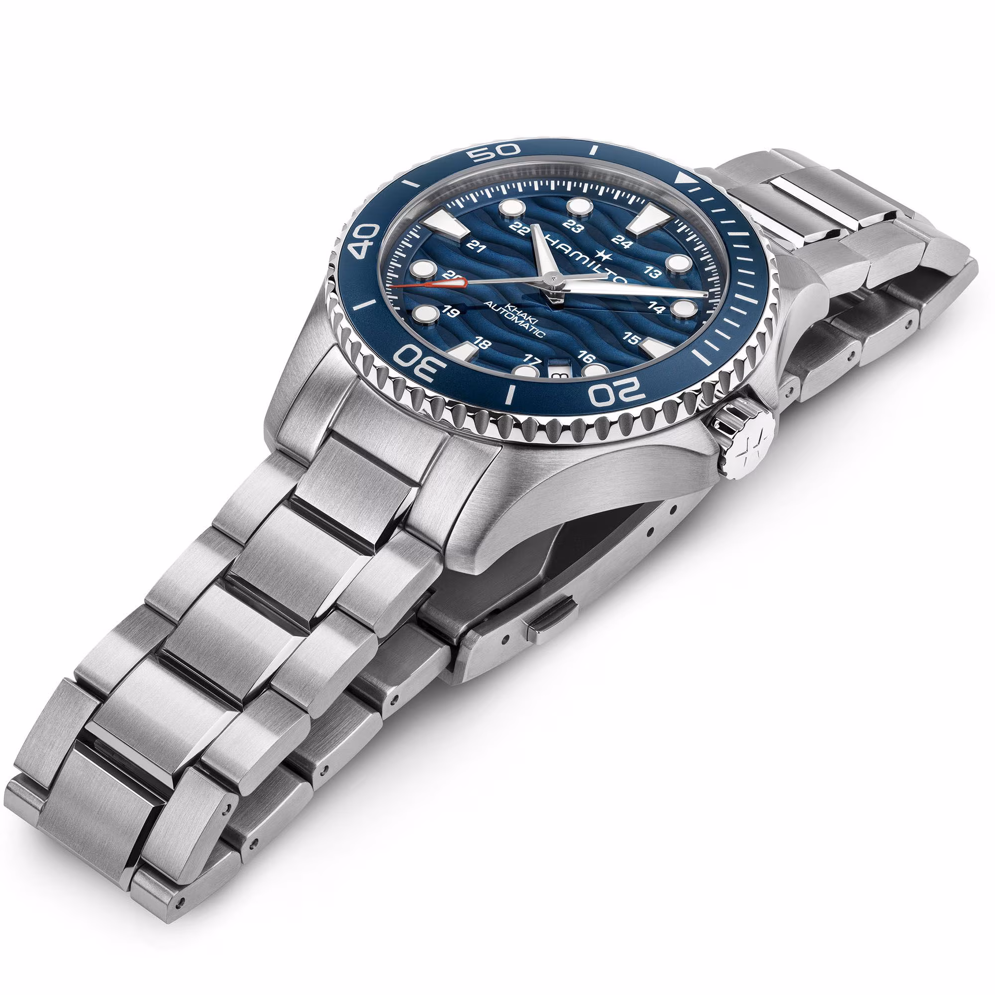 Hamilton Khaki Navy Scuba Auto 40 mm, Blau, 80 Stunden Gangreserve Herrenuhr H82425140