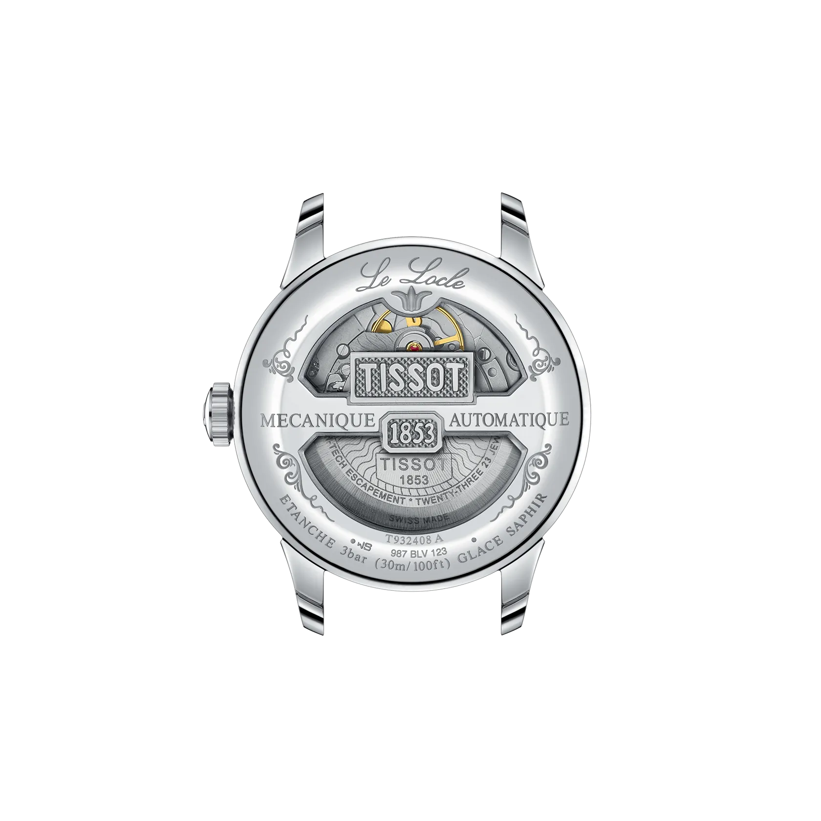 Tissot LE LOCLE Goldlünette 39.3mm, Chronometer, Automatik 80 Stunden Gangreserve Herrenuhr T932.408.41.033.00