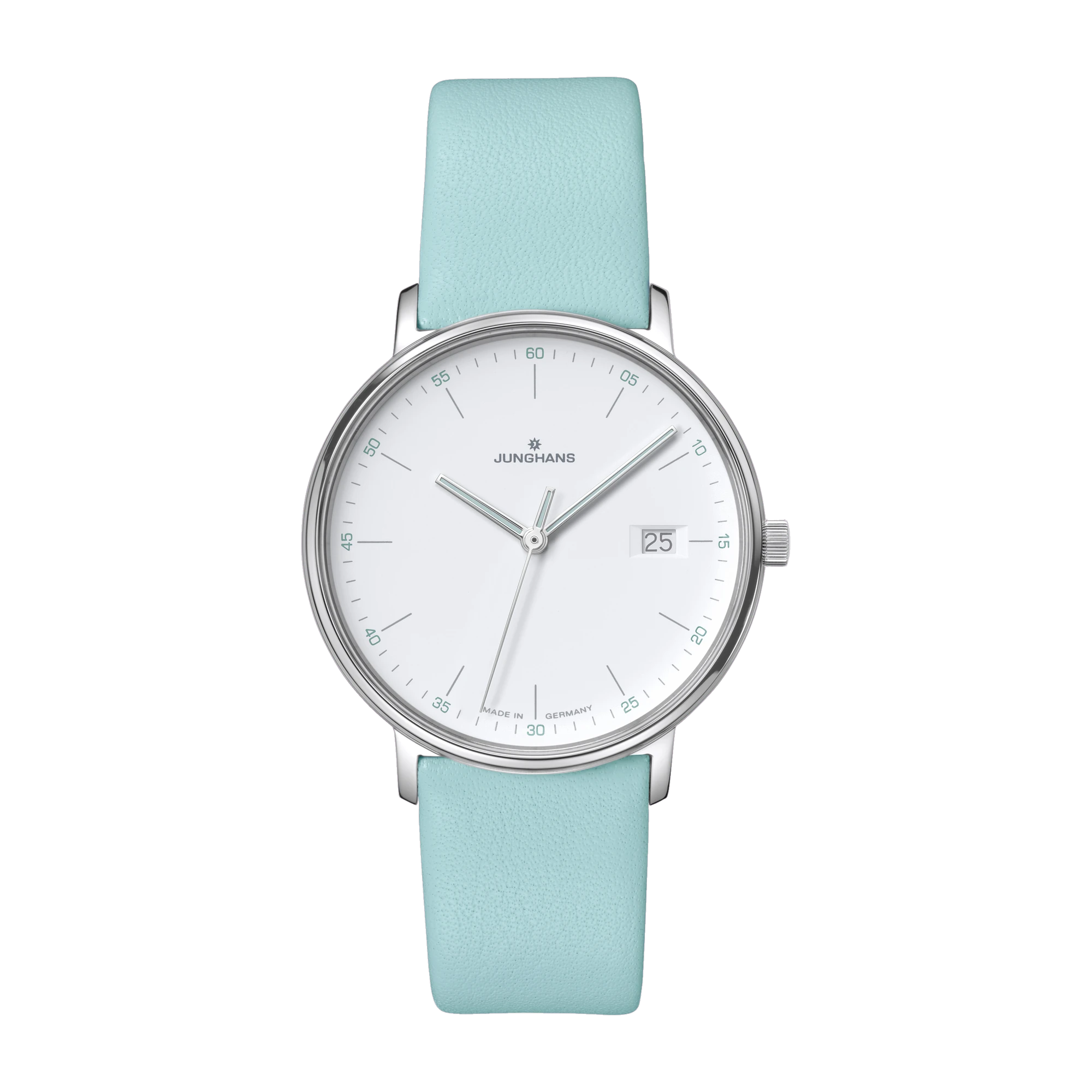 Junghans FORM Damen Quarz Lederband Mint Damenuhr 47/4455.00
