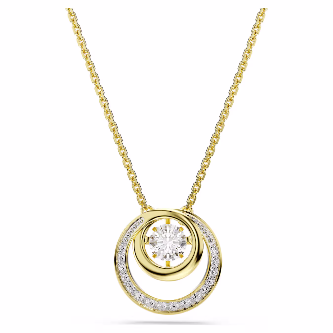 Swarovski  Hyperbola Anhänger Rundschliff, Weiß, Goldlegierungsschicht