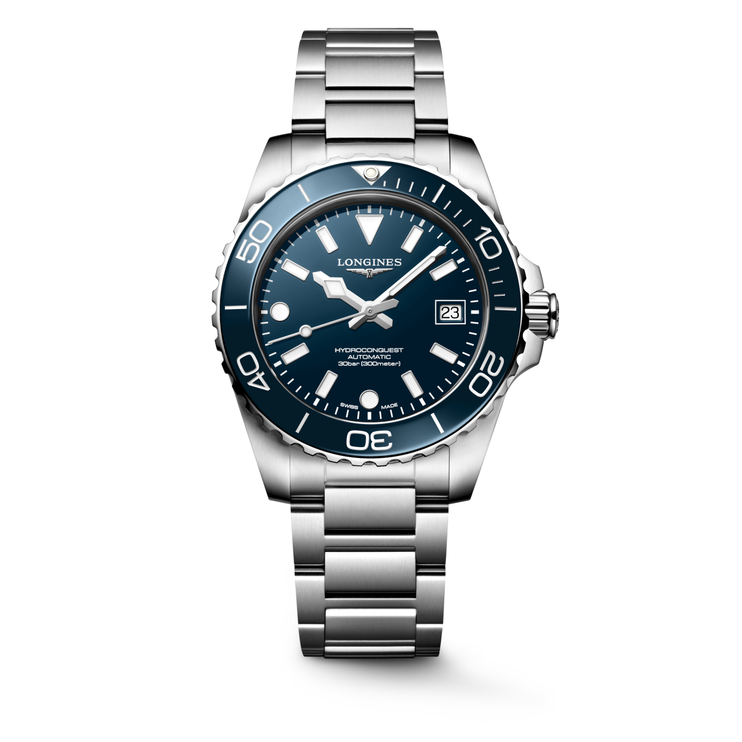 Longines Hydroconquest blau 39mm Automatik Herrenuhr L3.779.4.96.6
