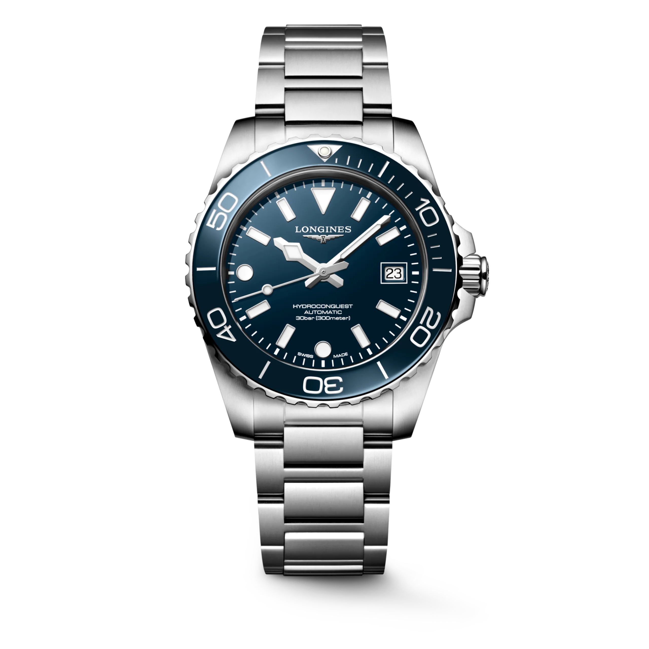 Longines Hydroconquest blau 39mm Automatik Herrenuhr L3.779.4.96.6