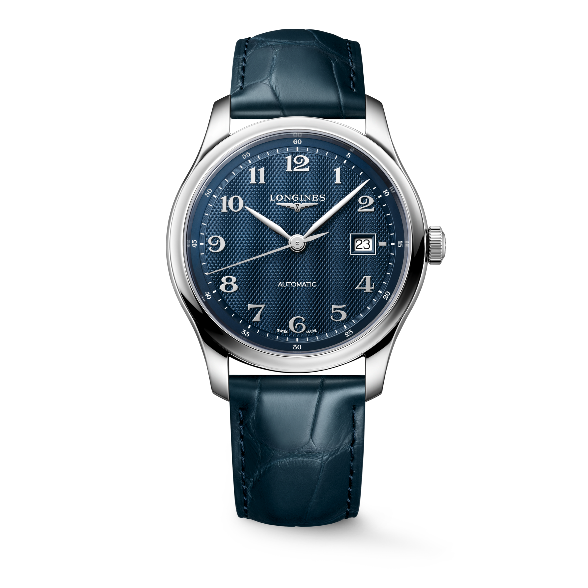 Longines Master Collection Herrenuhr Blau Lederband 41mm L2.950.4.93.2