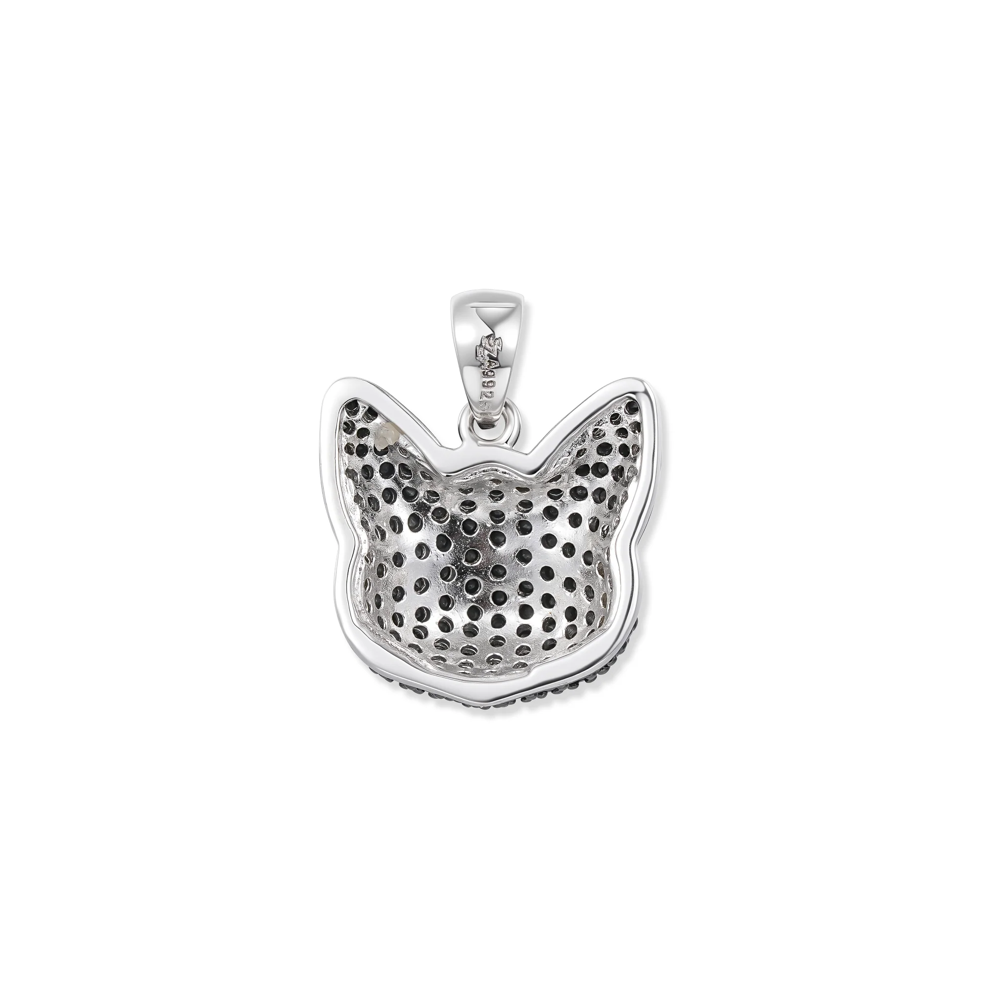 Seinerzeit Anhänger Kuro Katzen Anhänger 925 Sterling Silber, Schwarz