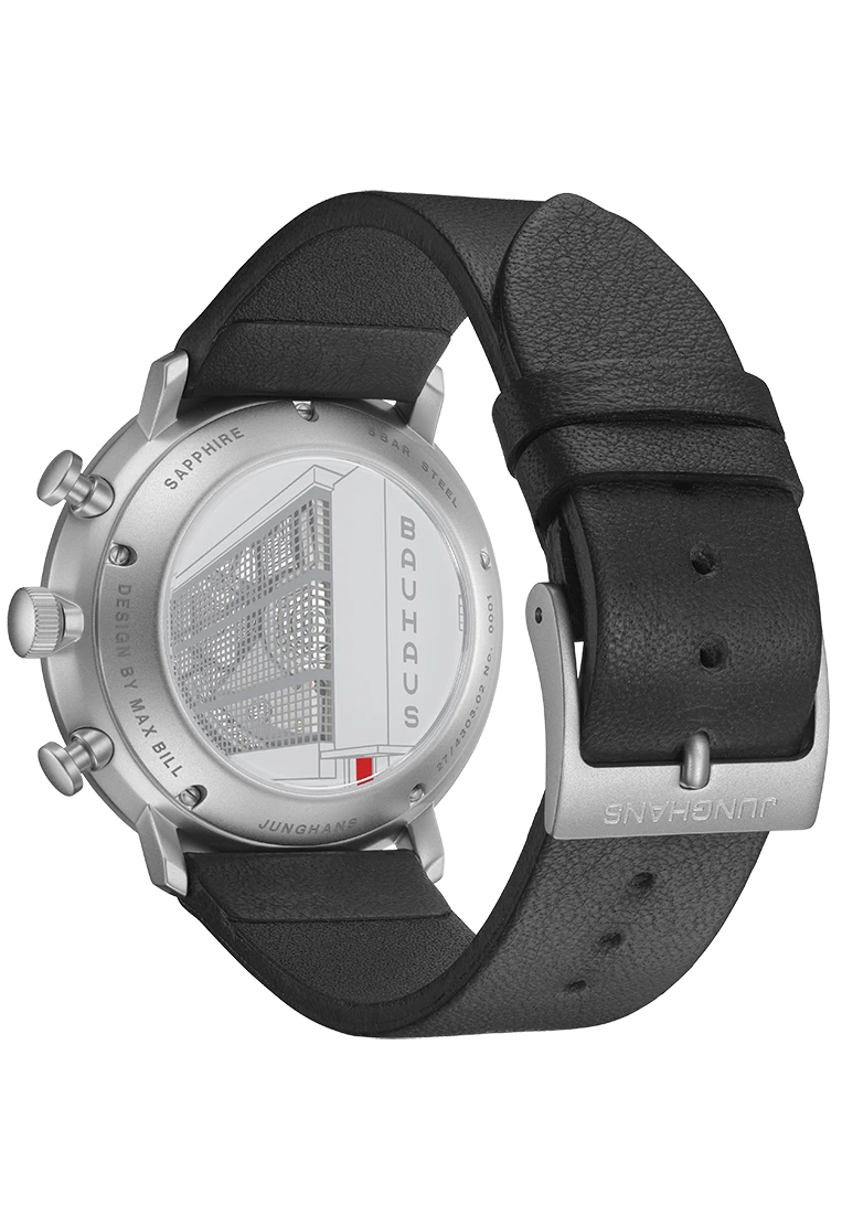 Junghans Max Bill Chronoscope Bauhaus Herrenuhr 27-4303.02